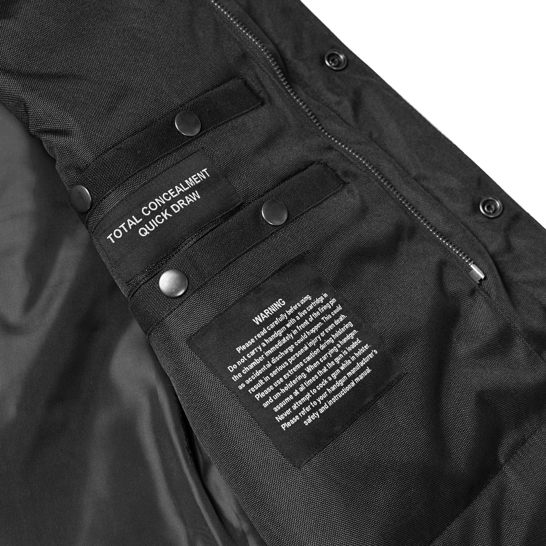 RC685 Canvas Material Single Back Panel Concealment Vest W/Leather Trimming