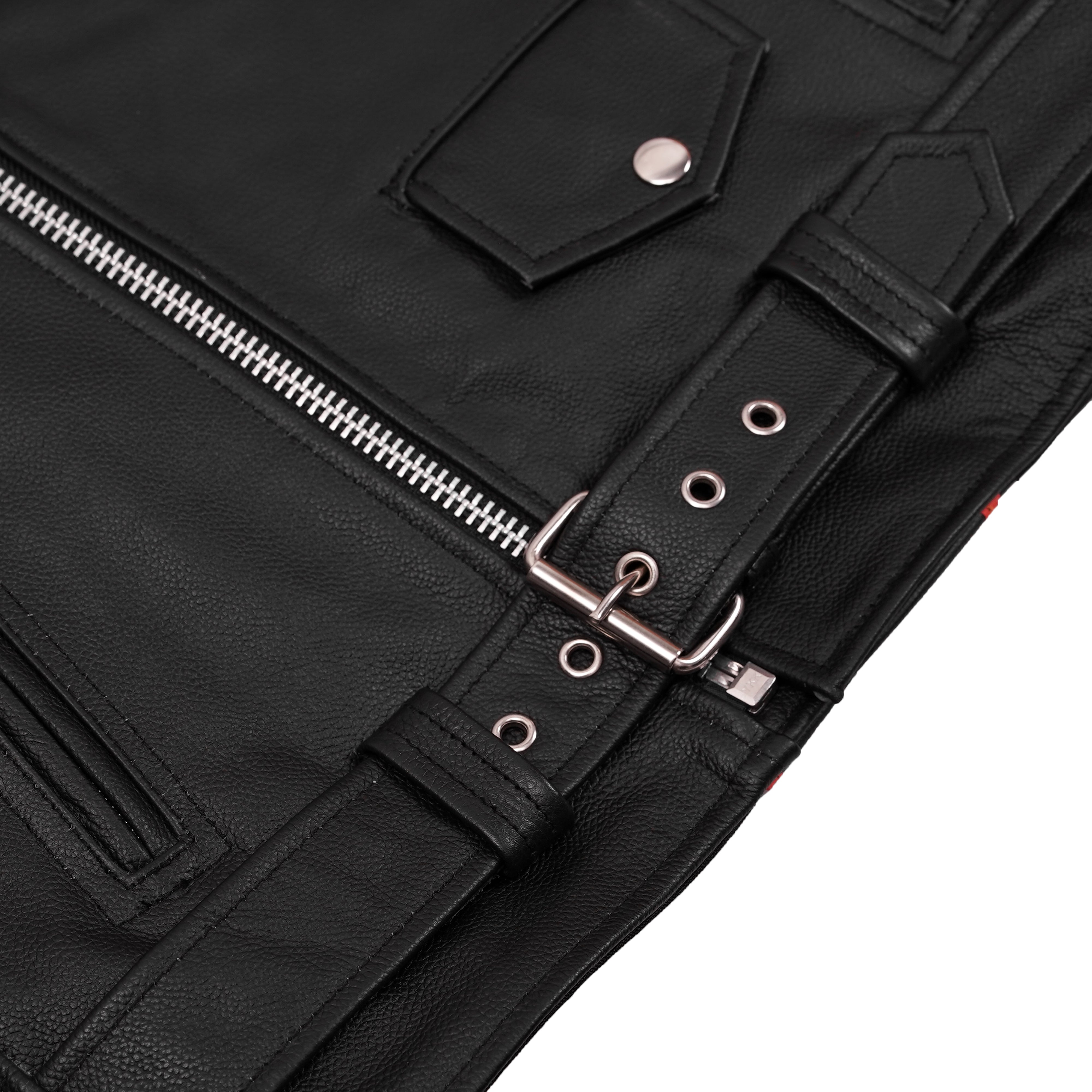 RC712TALL Men's Classic Plain Side Police Style M/C Jacket - TALL