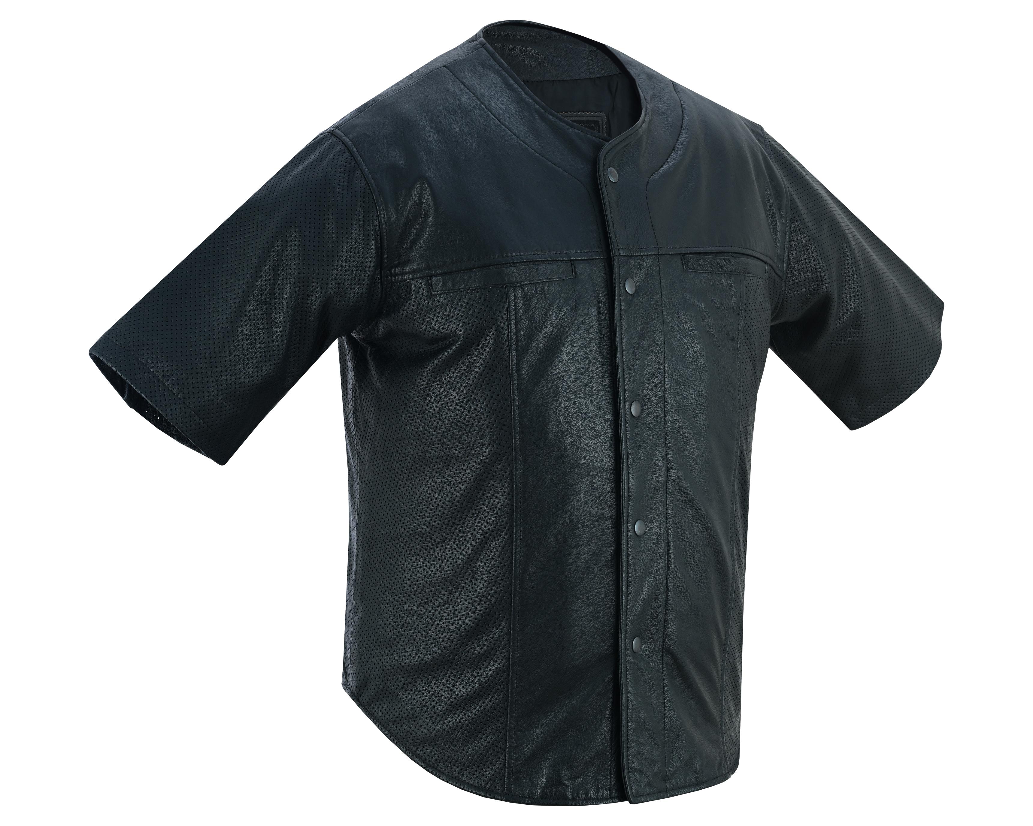 RC775 Leather Baseball Motorcycle Shirt