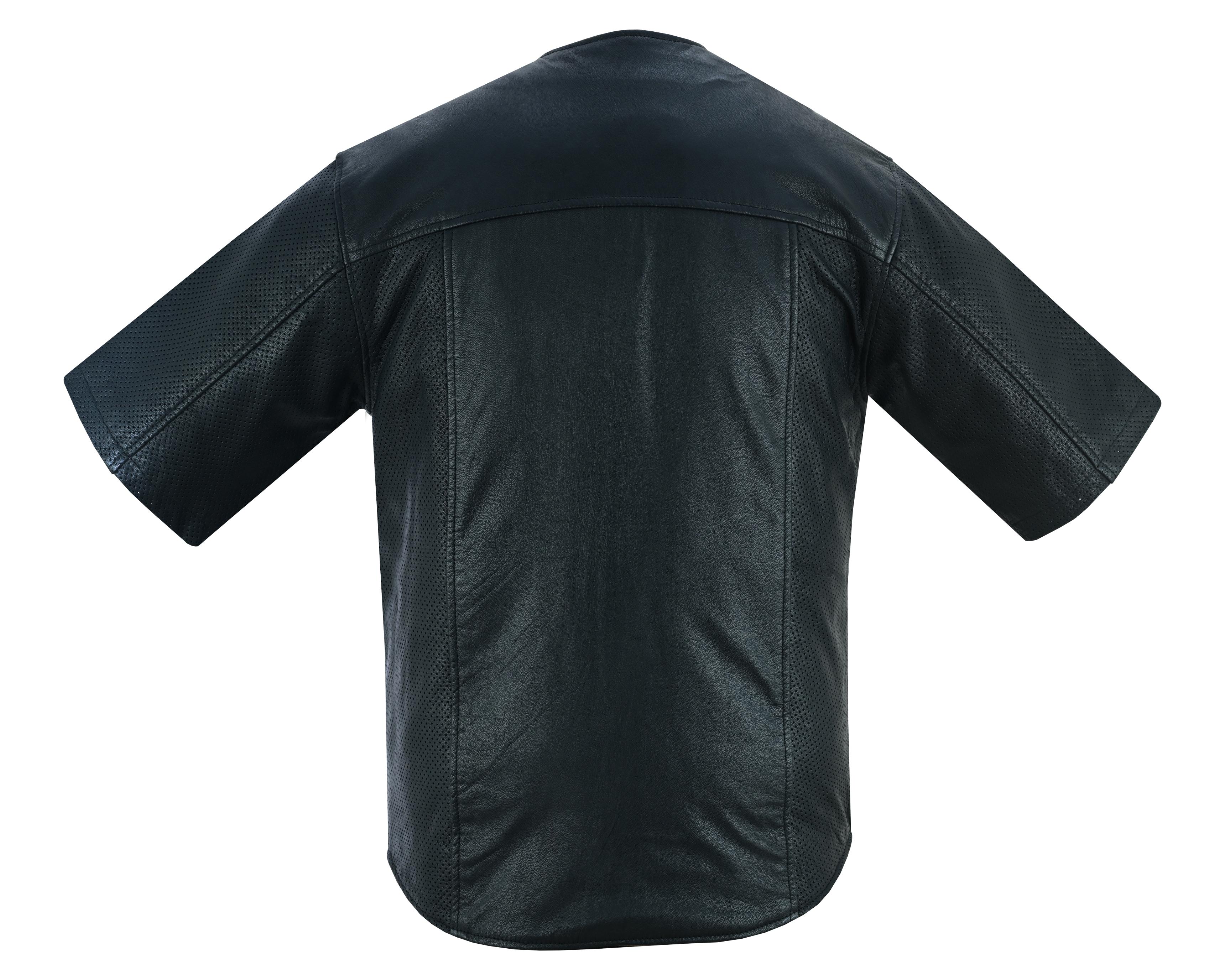 RC775 Leather Baseball Motorcycle Shirt