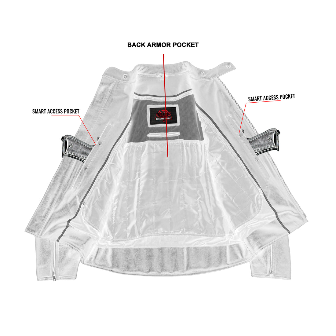 RC779 Men's Vented M/C Jacket w/ Plain Sides