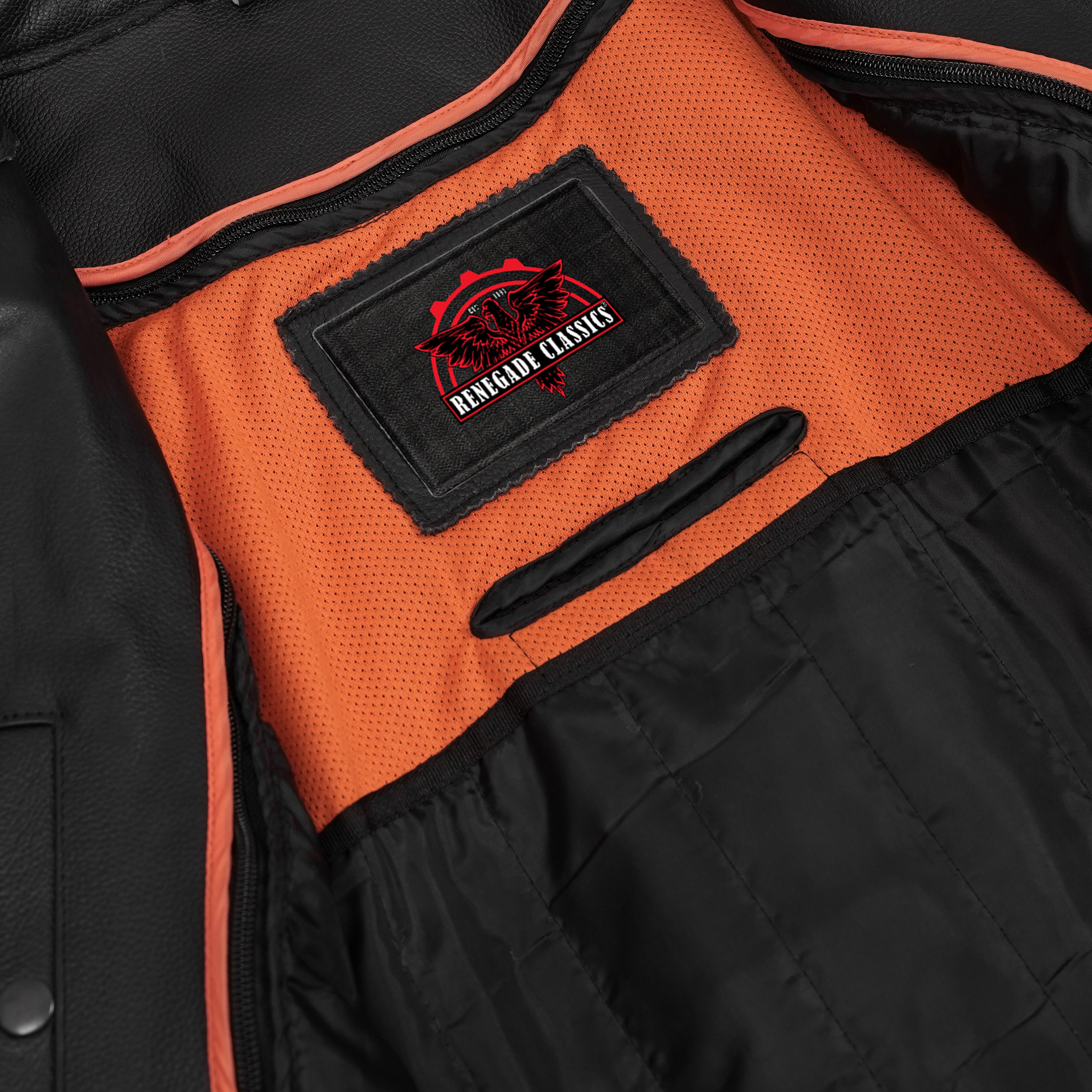 RC779 Men's Vented M/C Jacket w/ Plain Sides