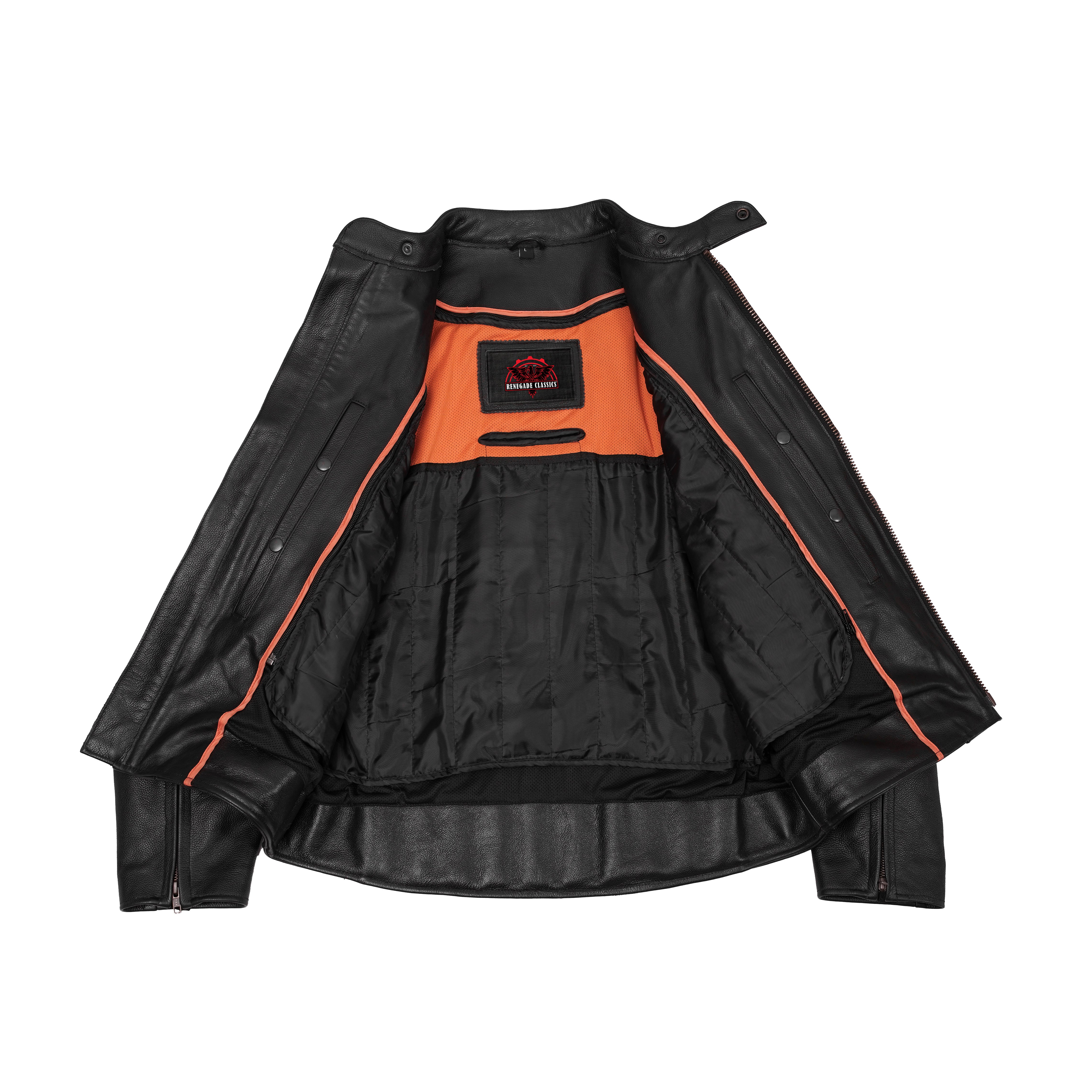 RC779 Men's Vented M/C Jacket w/ Plain Sides