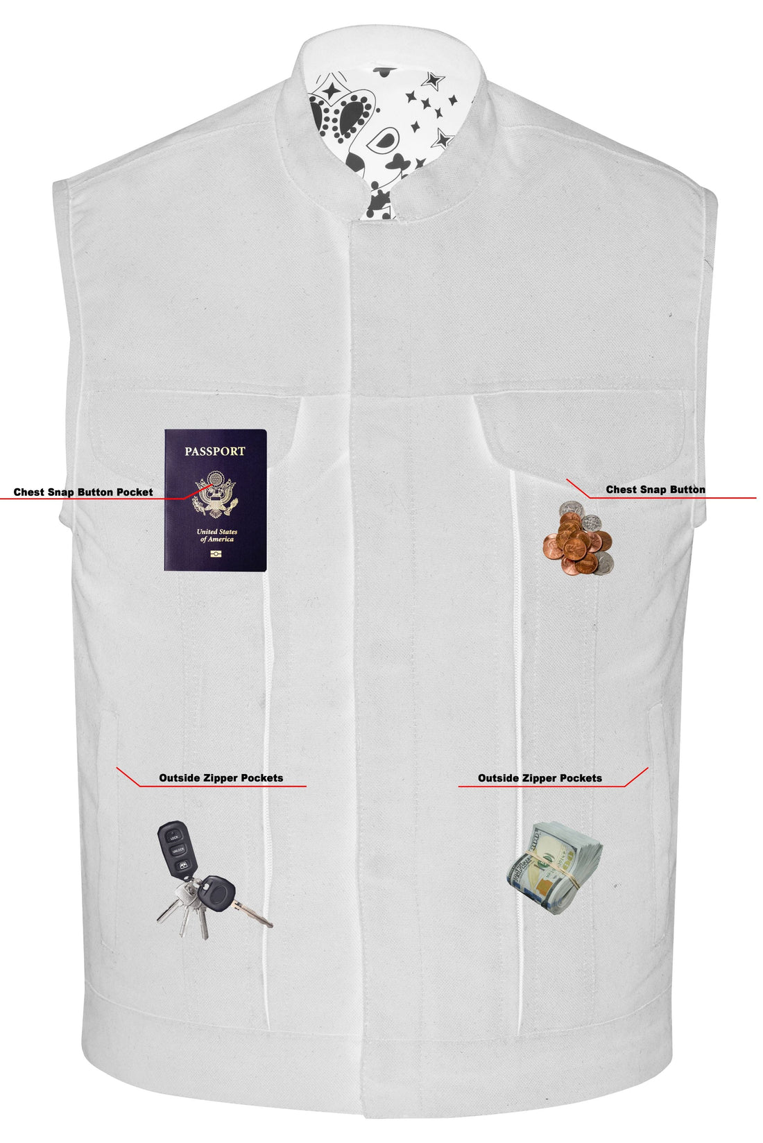 RC909 Men's Modern Utility Style Canvas Vest