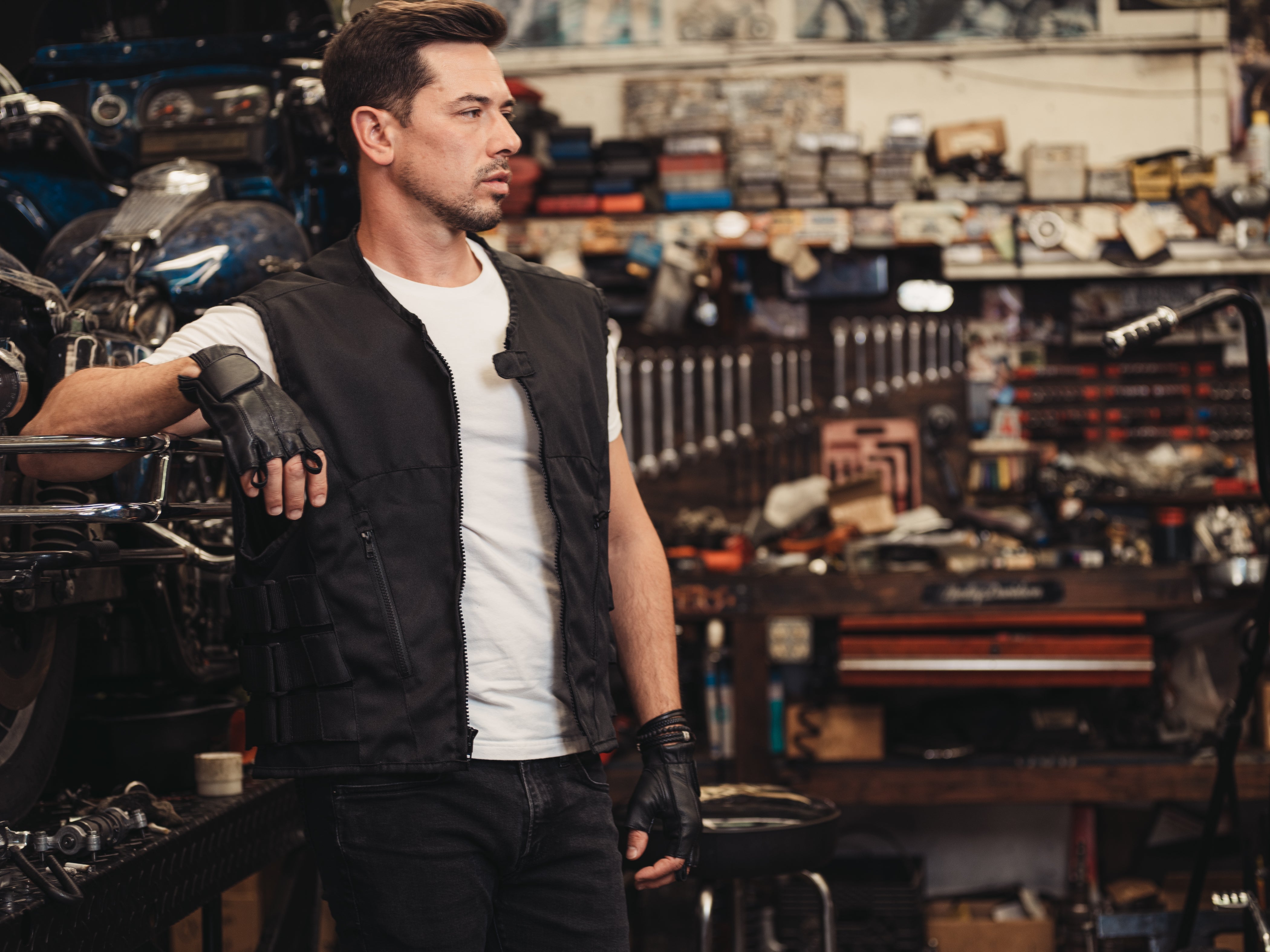 RC96 Men's Tough Deer Skin Fingerless Glove