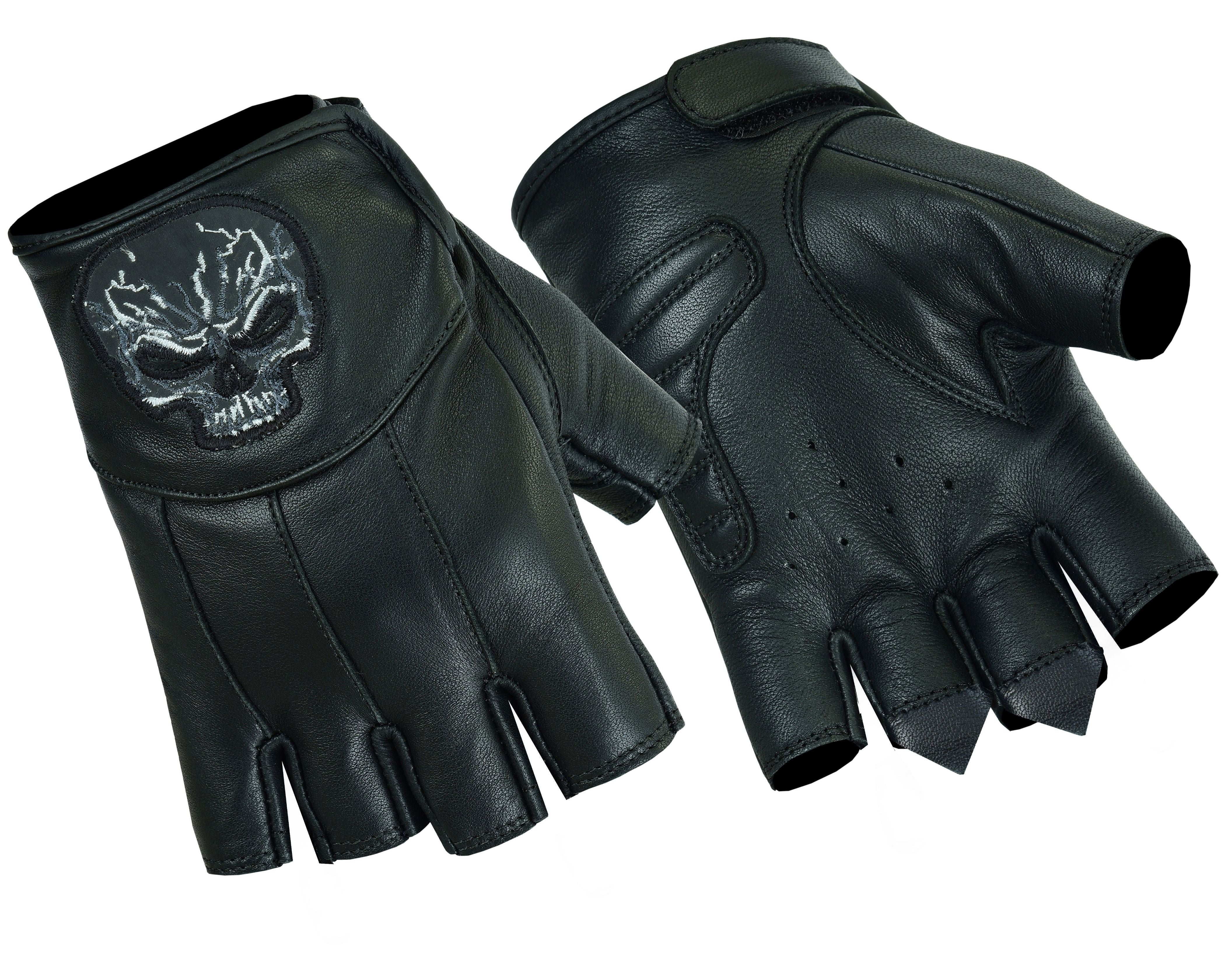RC98 Reflective Skull Fingerless Glove