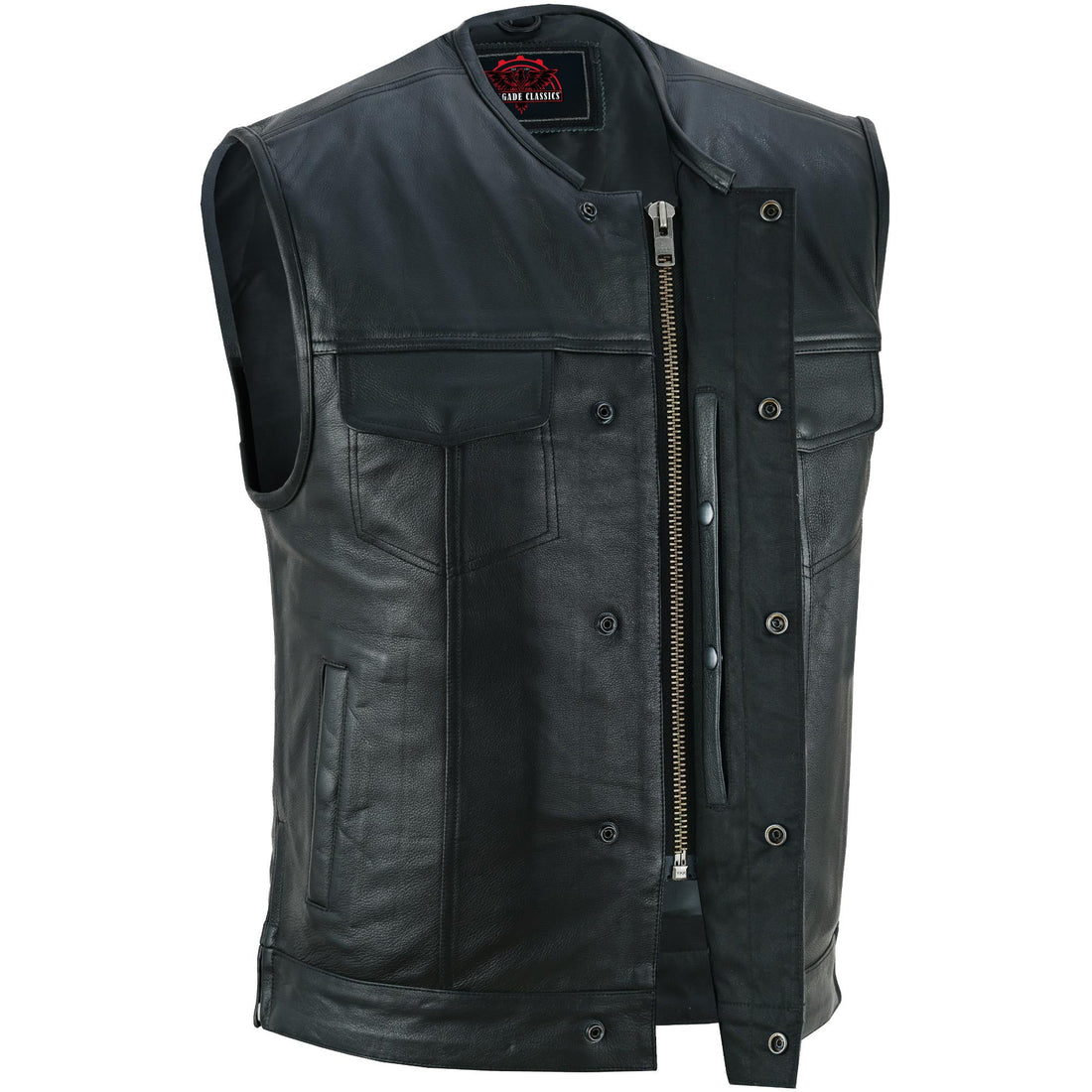 RC187 Upgraded Style Gun Pockets, Hidden Gun Metal Zipper, Bottom Sid