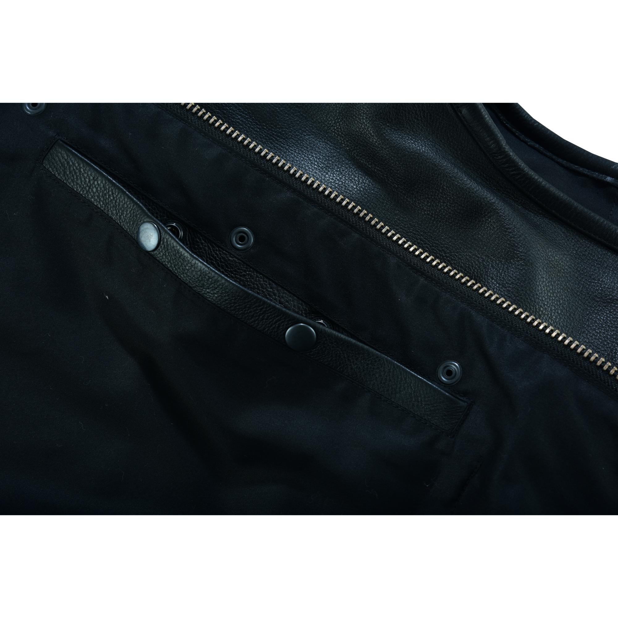 RC181A Concealed Snap Closure, Milled Cowhide, Without Collar & Hidde