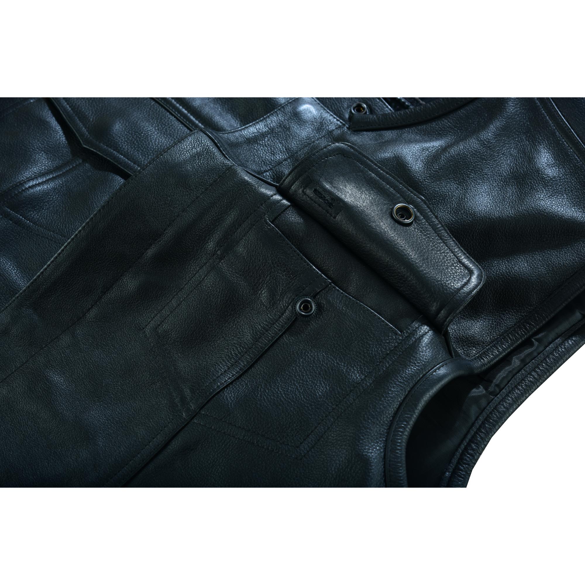 RC181A Concealed Snap Closure, Milled Cowhide, Without Collar & Hidde