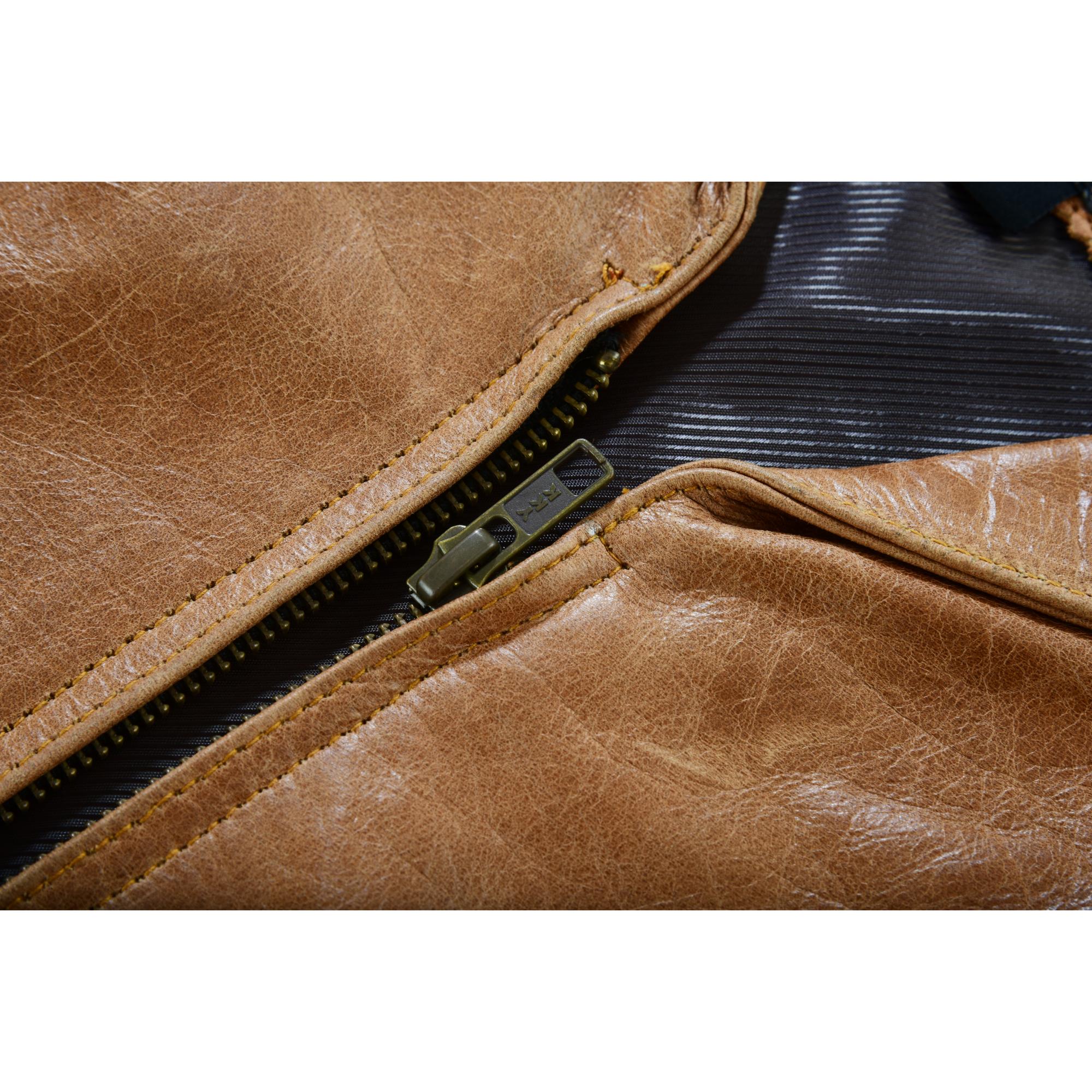 RC236 Women's Brown Zippered Vest with Lacing Details