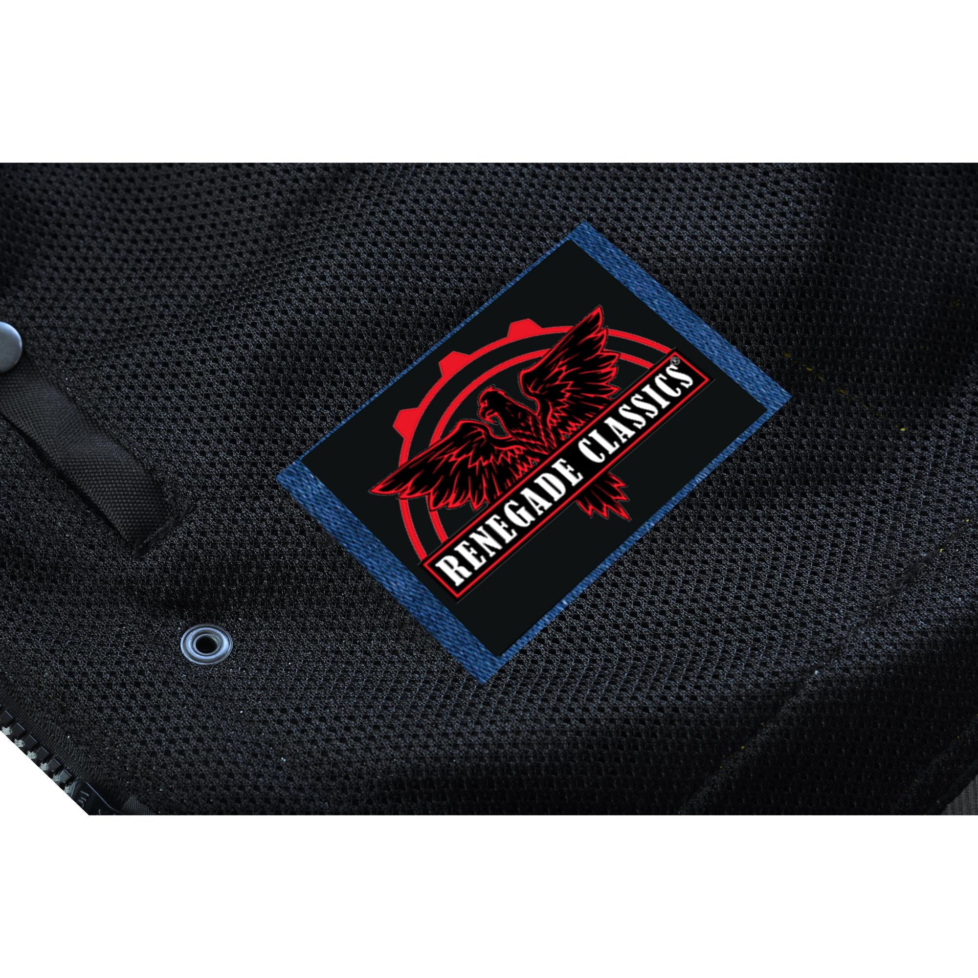 Mesh Rave Men’s Black Mesh Textile Vest with Black Paisley Liner