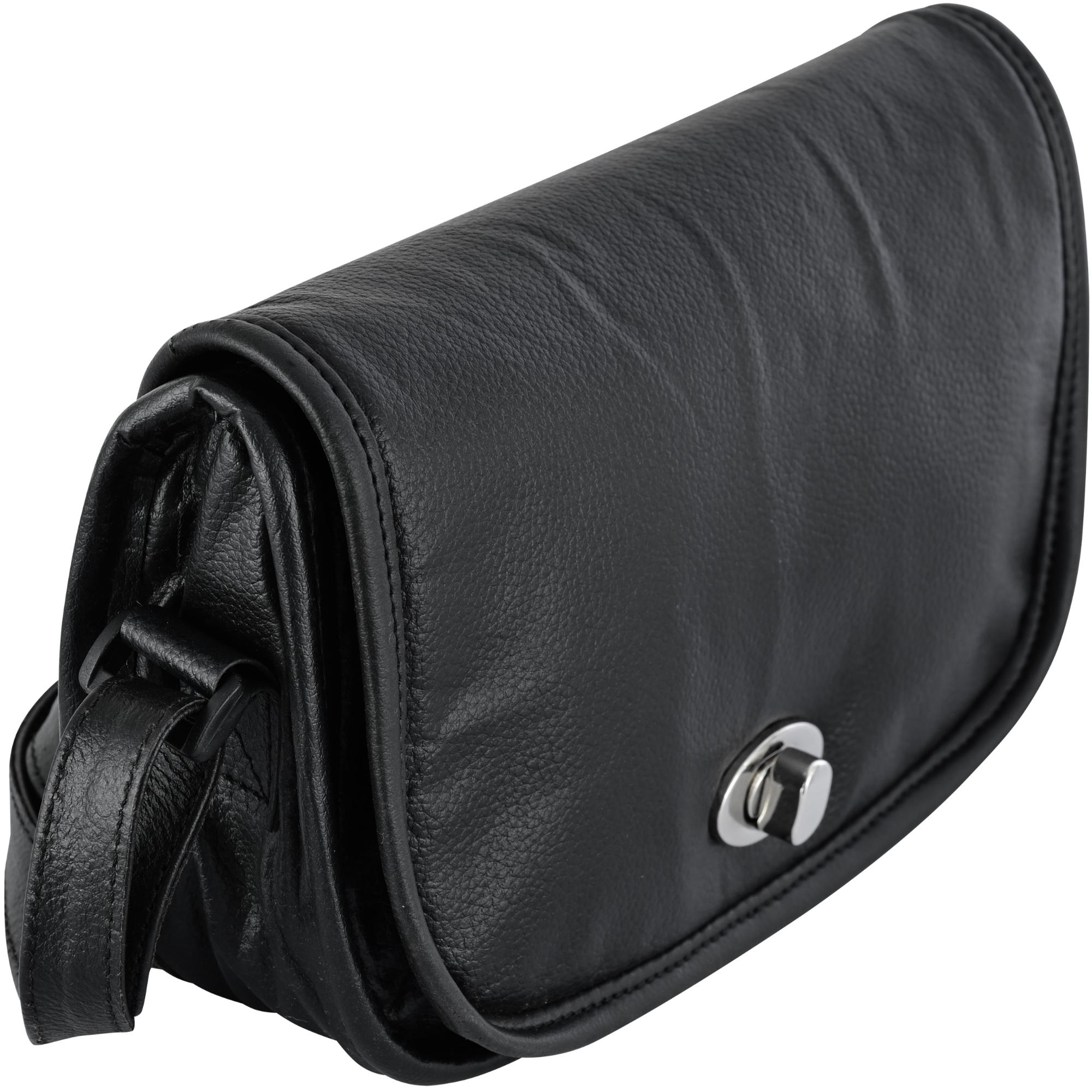 RC8500 Women's Black Construction Leather Purse/Shoulder Bag