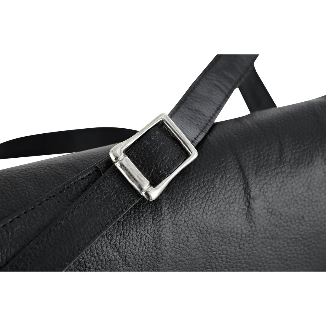 RC8500 Women's Black Construction Leather Purse/Shoulder Bag