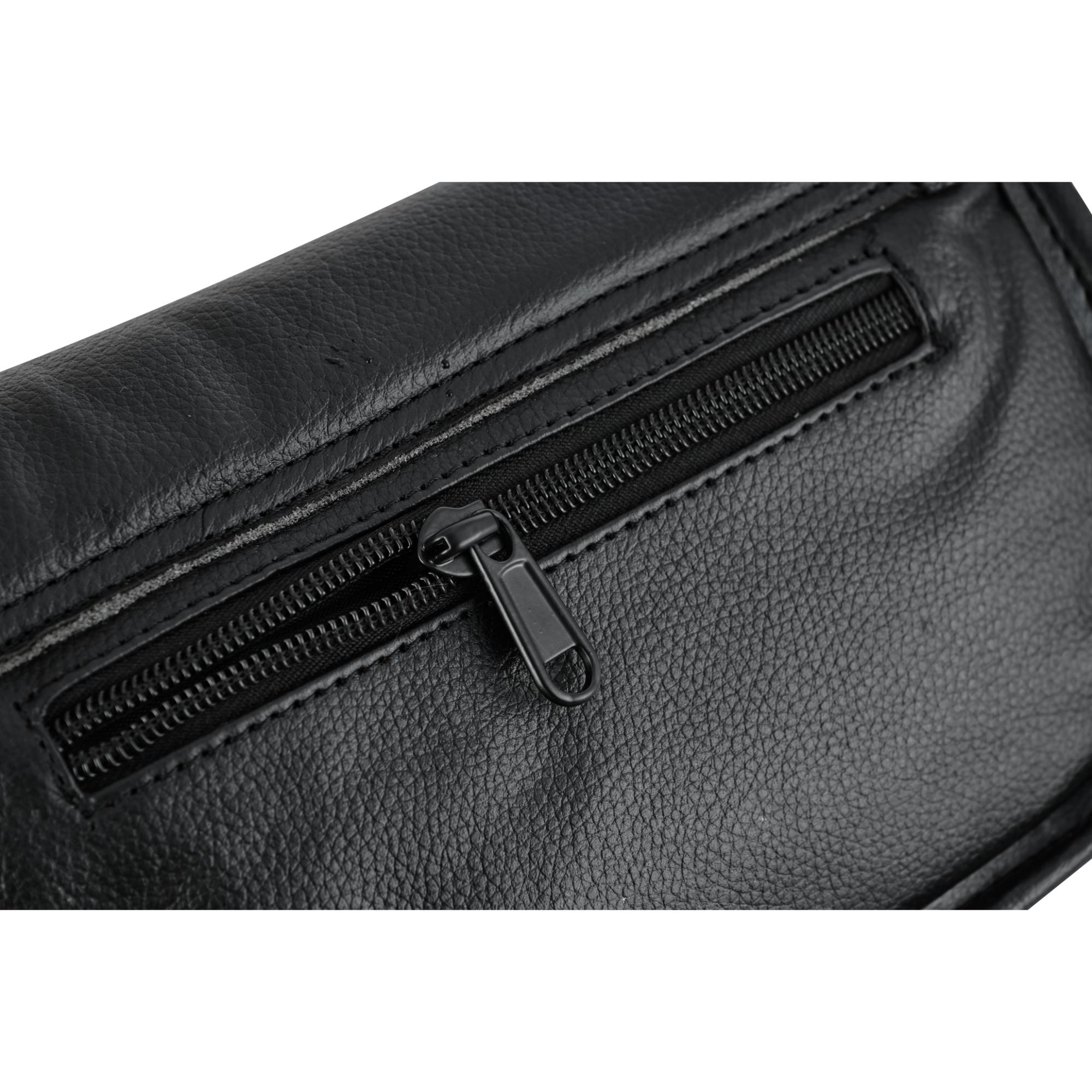 RC8500 Women's Black Construction Leather Purse/Shoulder Bag
