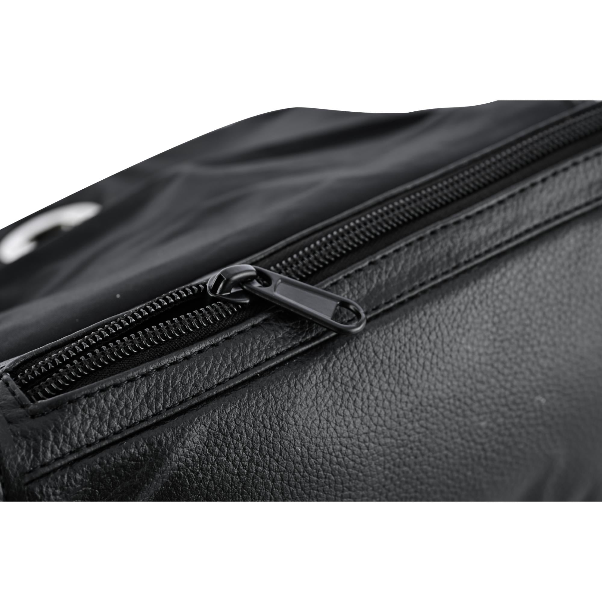 RC8500 Women's Black Construction Leather Purse/Shoulder Bag