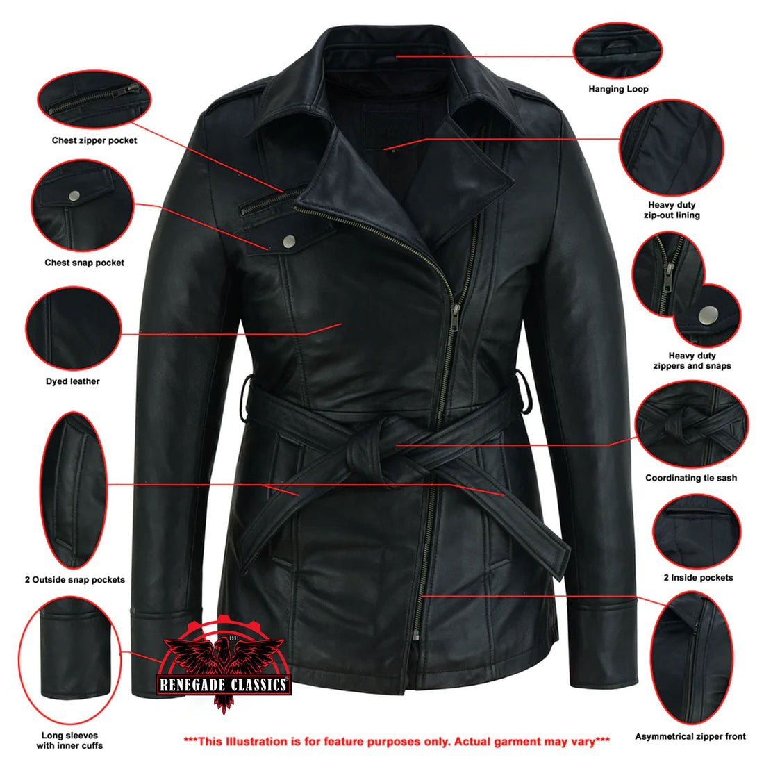 Elan Women's Leather Jacket Black