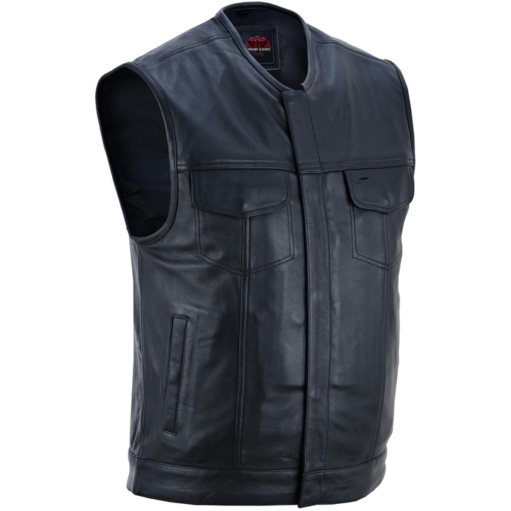 RC181A Concealed Snap Closure, Milled Cowhide, Without Collar & Hidde