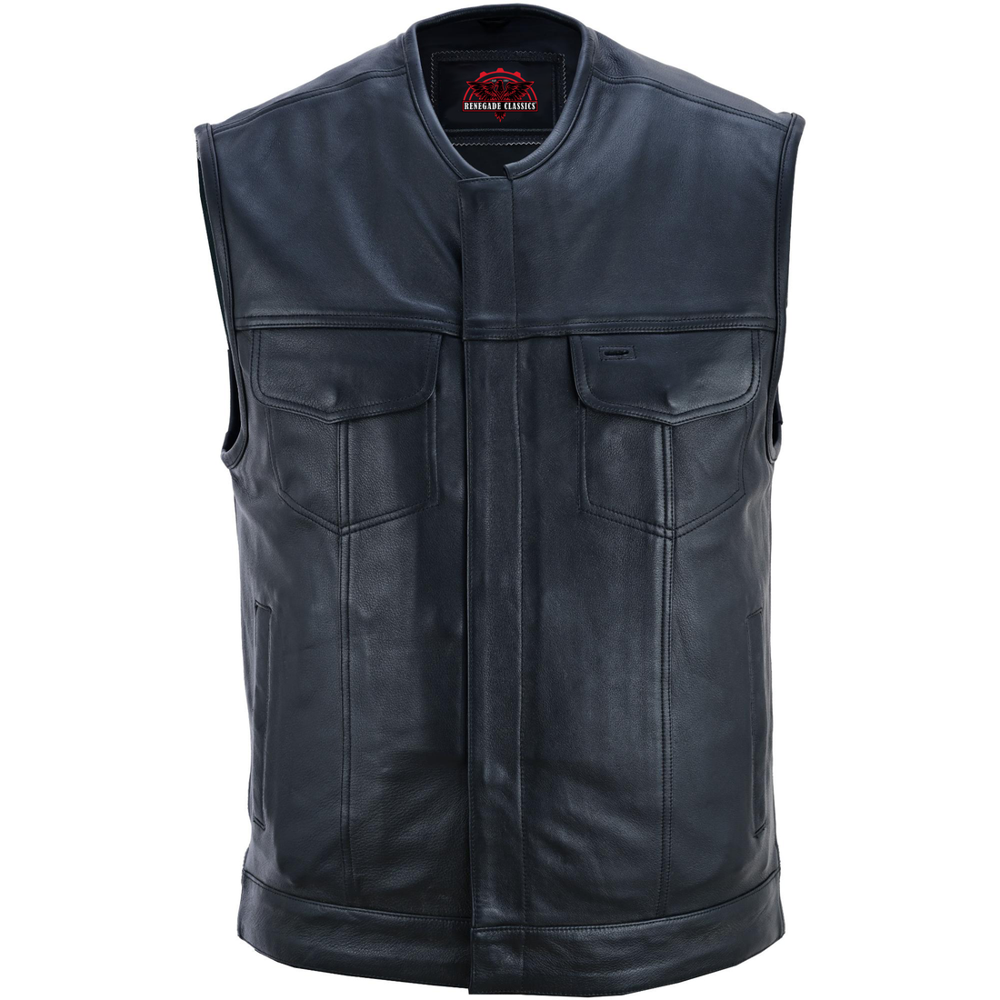 RC181A Concealed Snap Closure, Milled Cowhide, Without Collar & Hidde