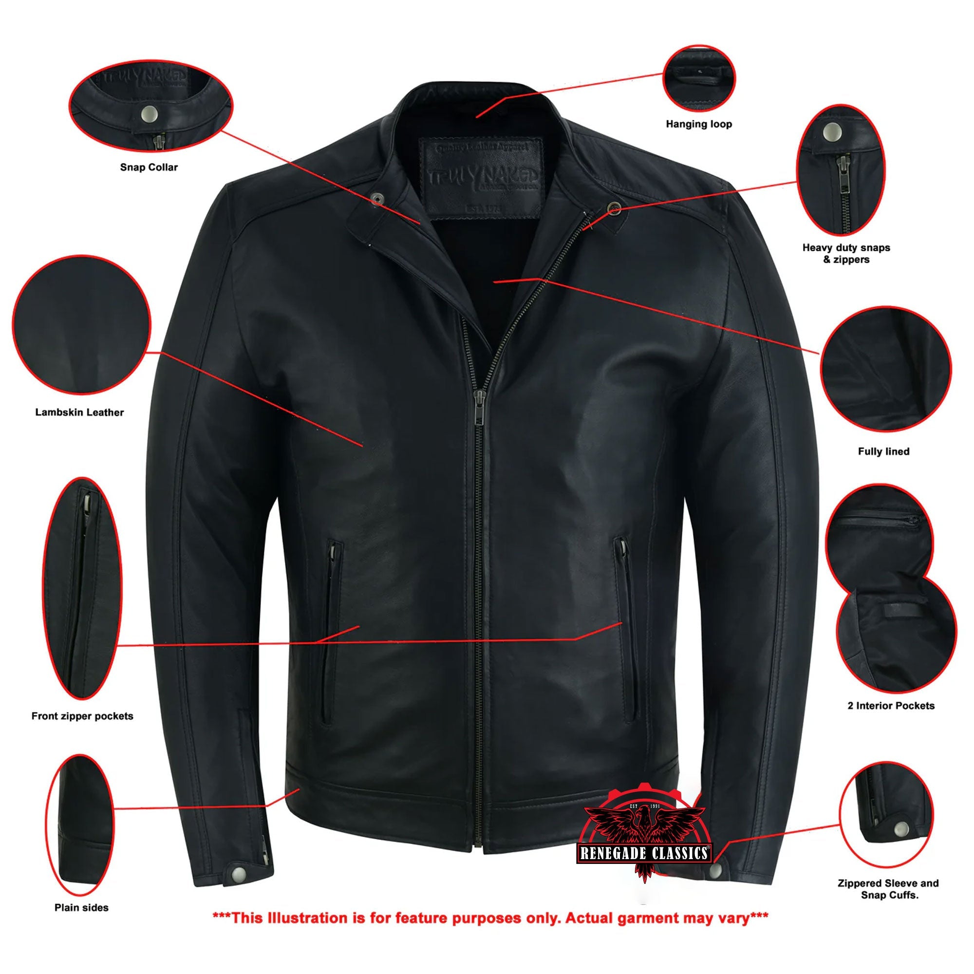 Classic Joe Men's Fashion Leather Jacket