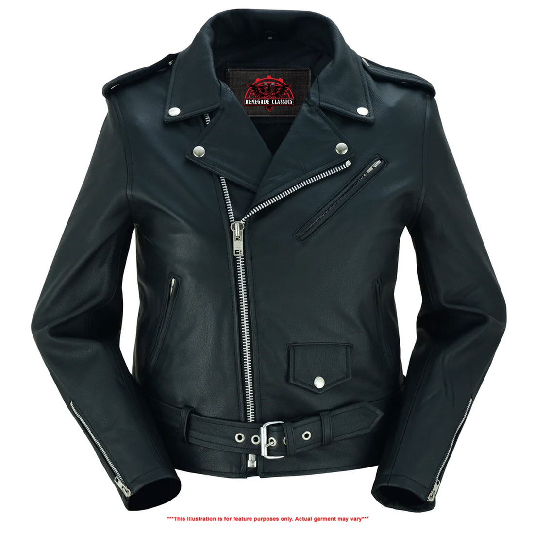 RC850 Women's Classic Plain Side Fitted M/C Style Jacket