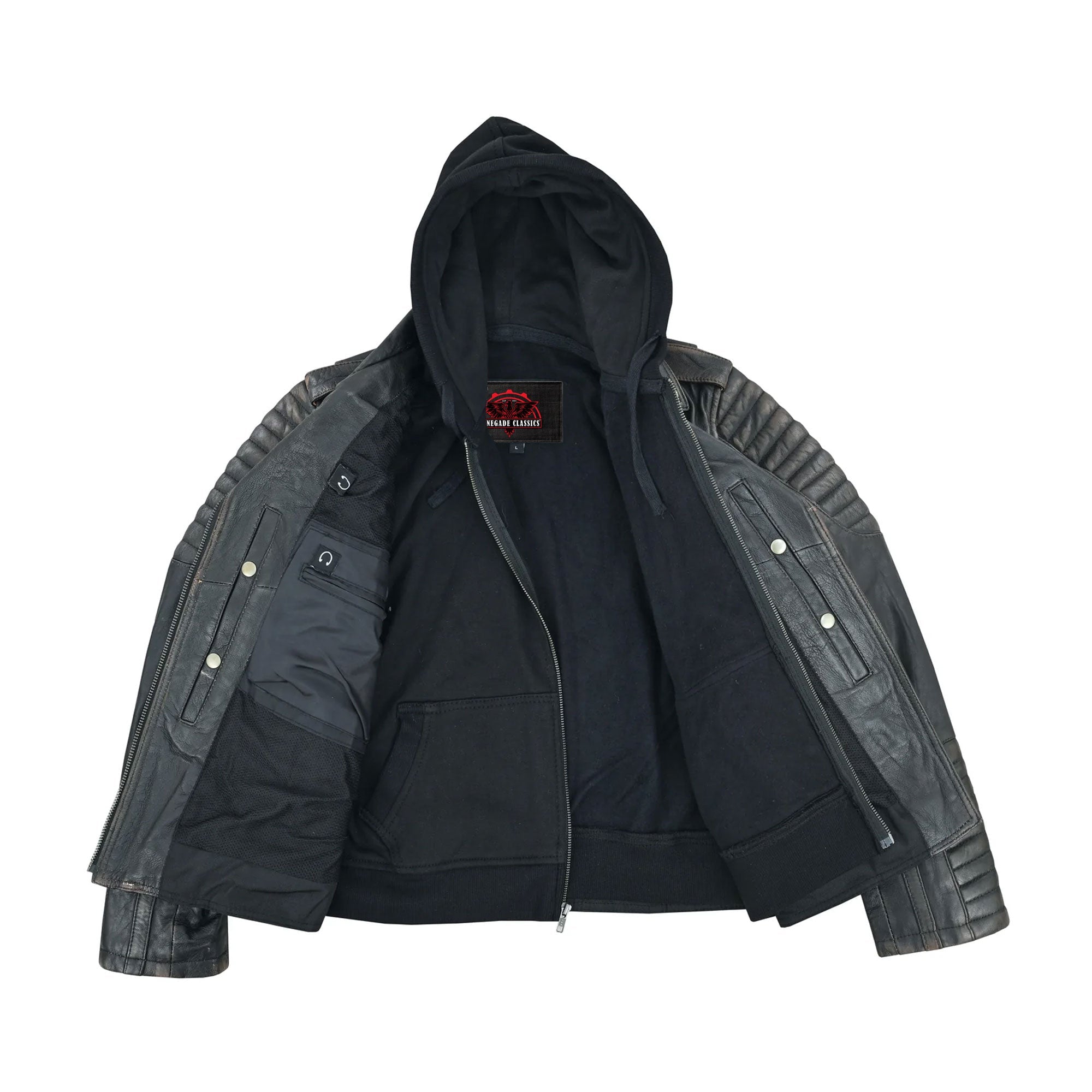 RC878 Women's Lightweight Drum Dyed Distressed Naked Lambskin M/C Jac