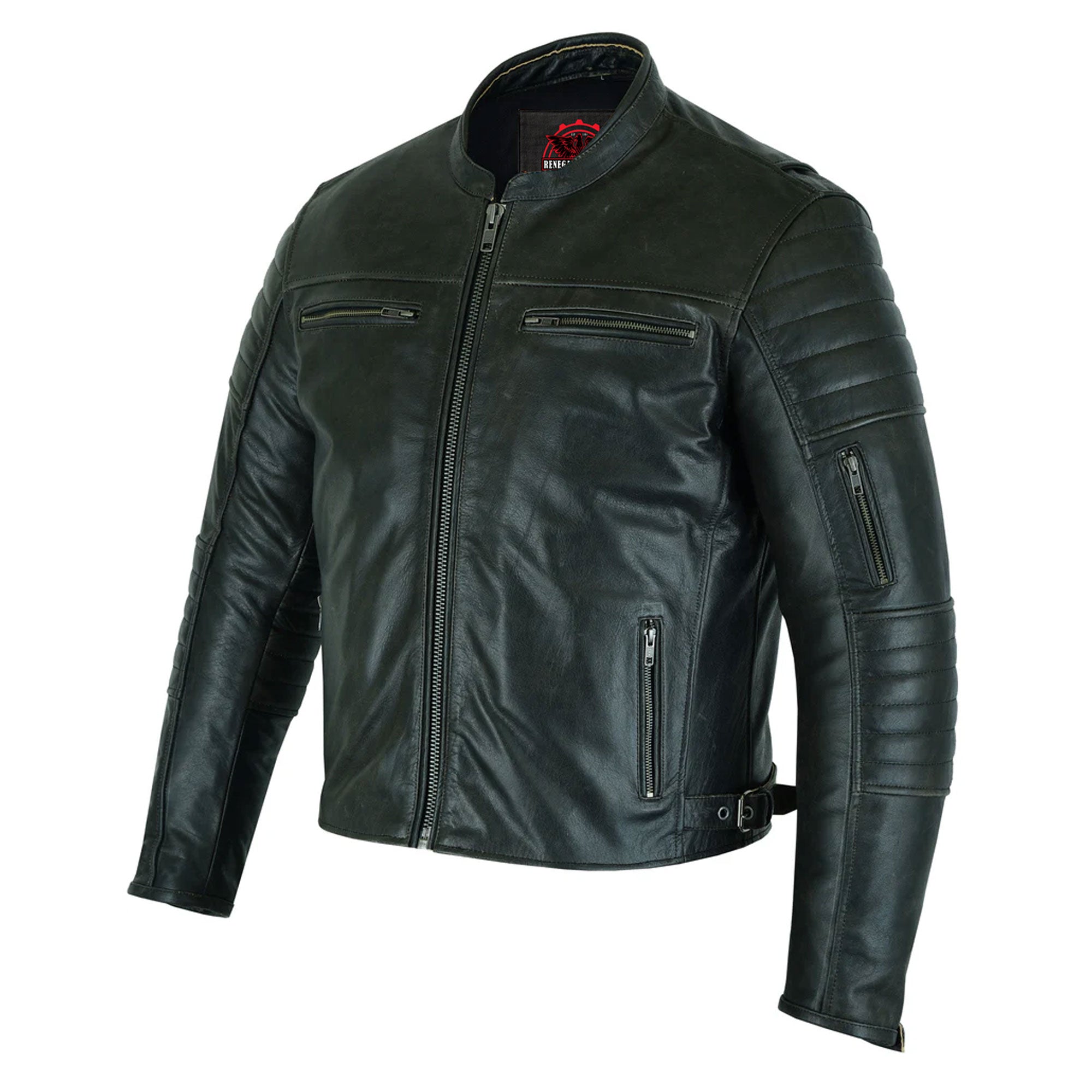 RC754 Men's Modern Crossover Scooter Jacket - Gun Metal Brown