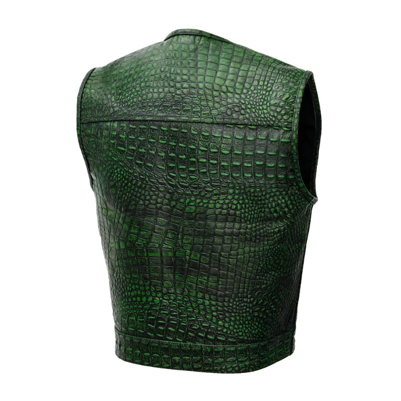 Gator Glint Men’s Leather Vest