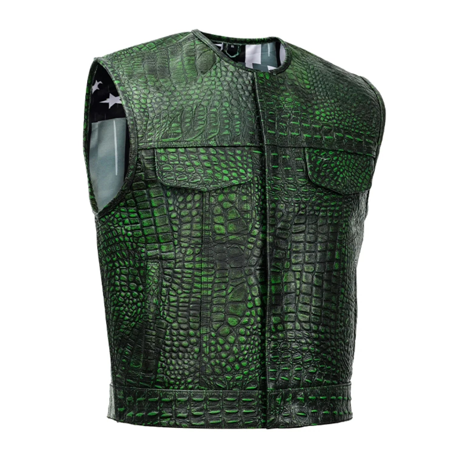Gator Glint Men’s Leather Vest