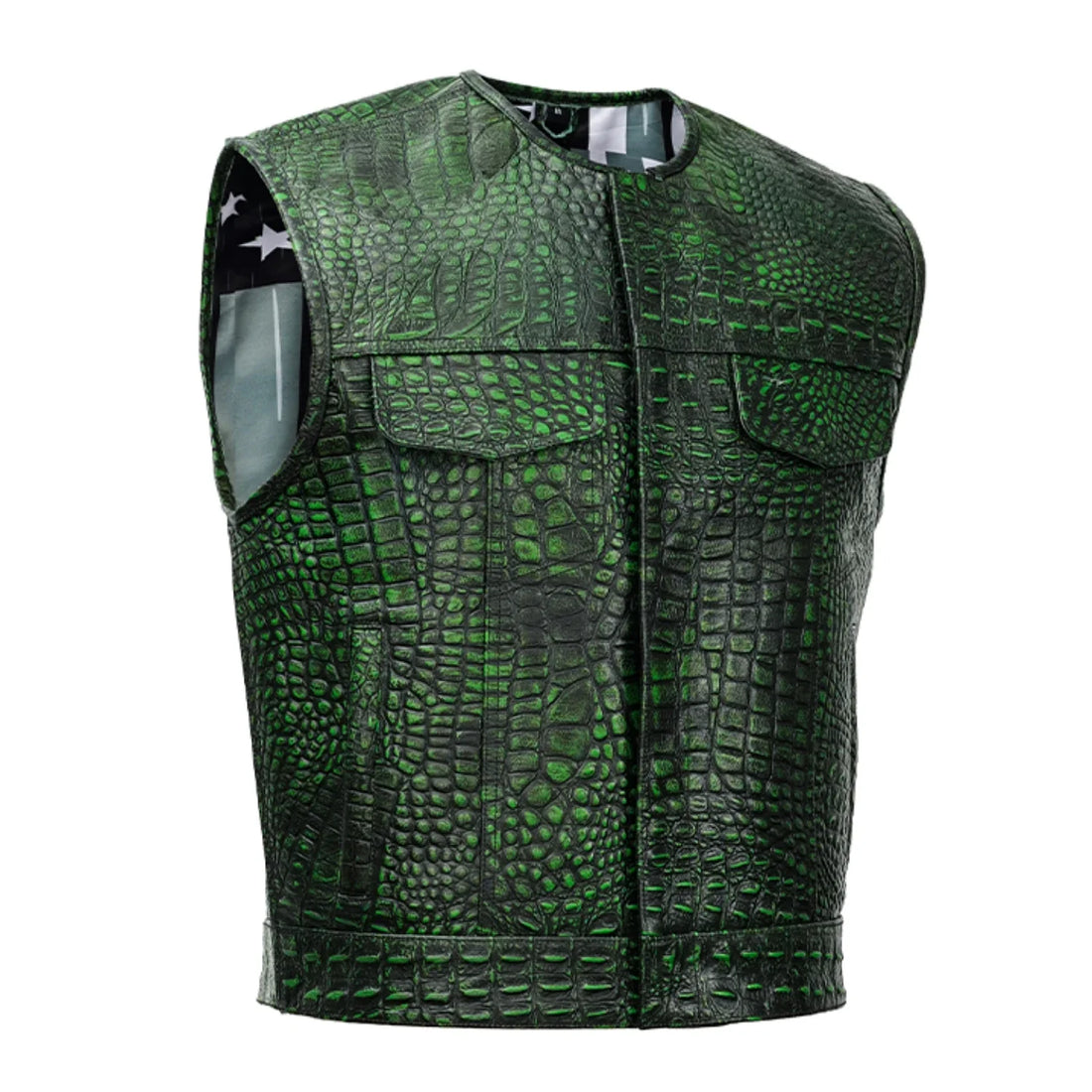 Gator Glint Men’s Leather Vest