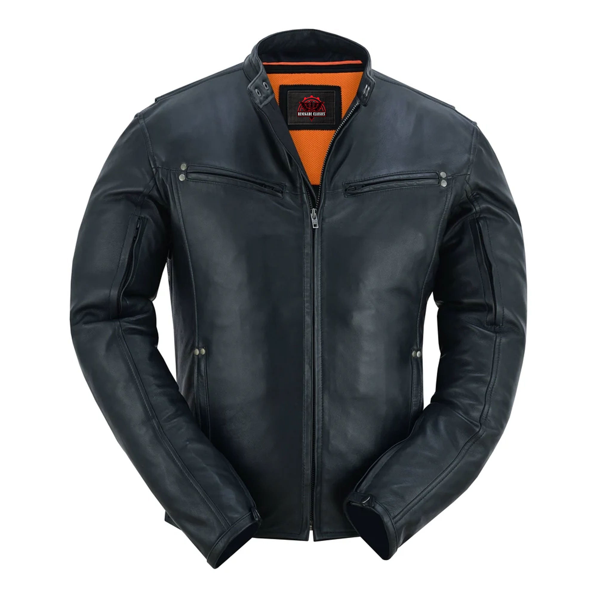 RC742 Men's Lightweight Drum Dyed Naked Lambskin Jacket