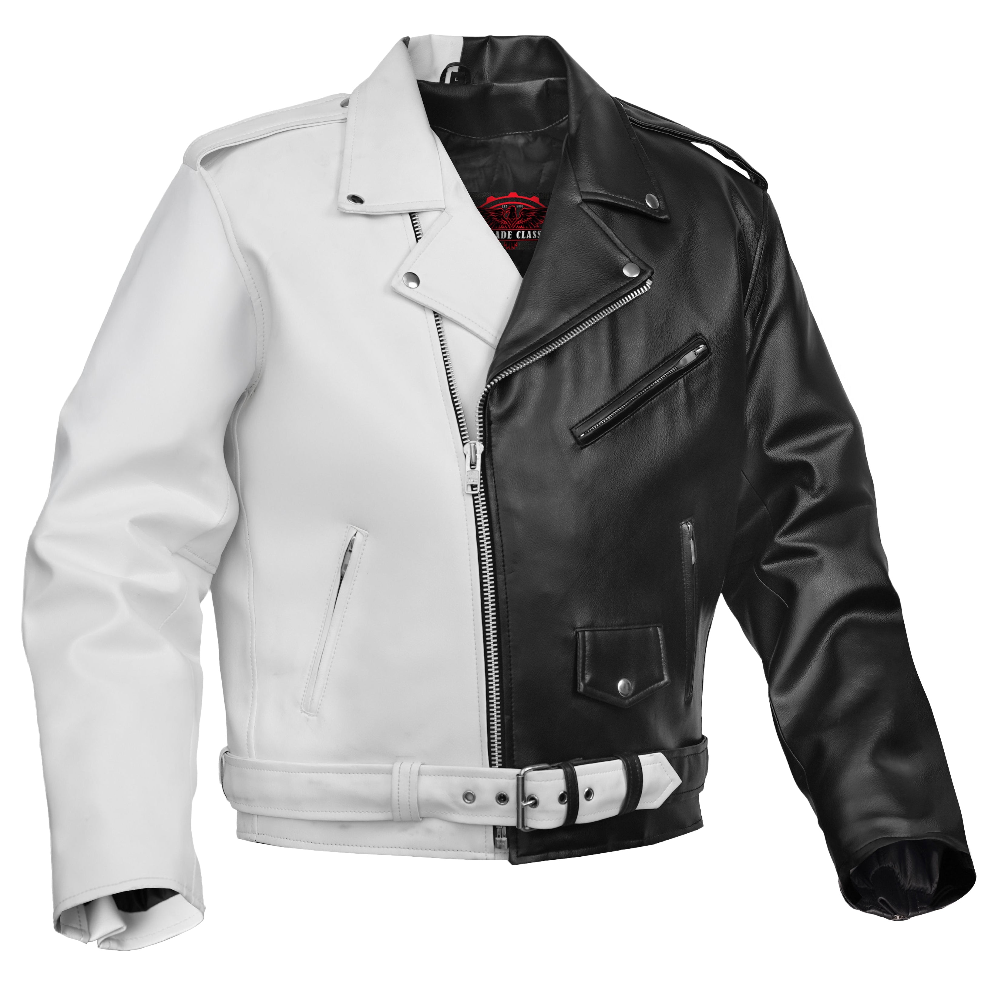 Gravepath – Men’s Faux Leather Motorcycle Jacket