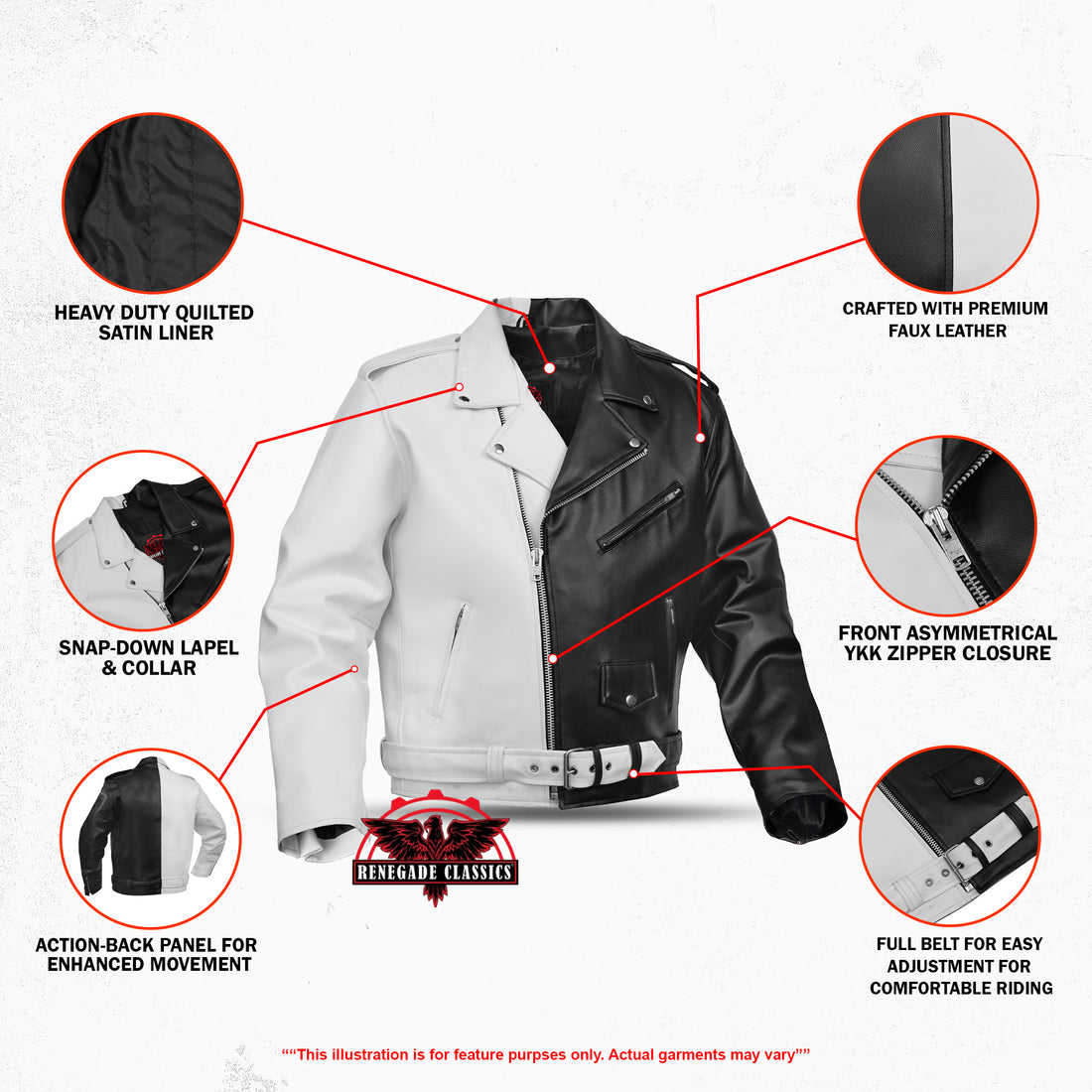 Gravepath – Men’s Faux Leather Motorcycle Jacket