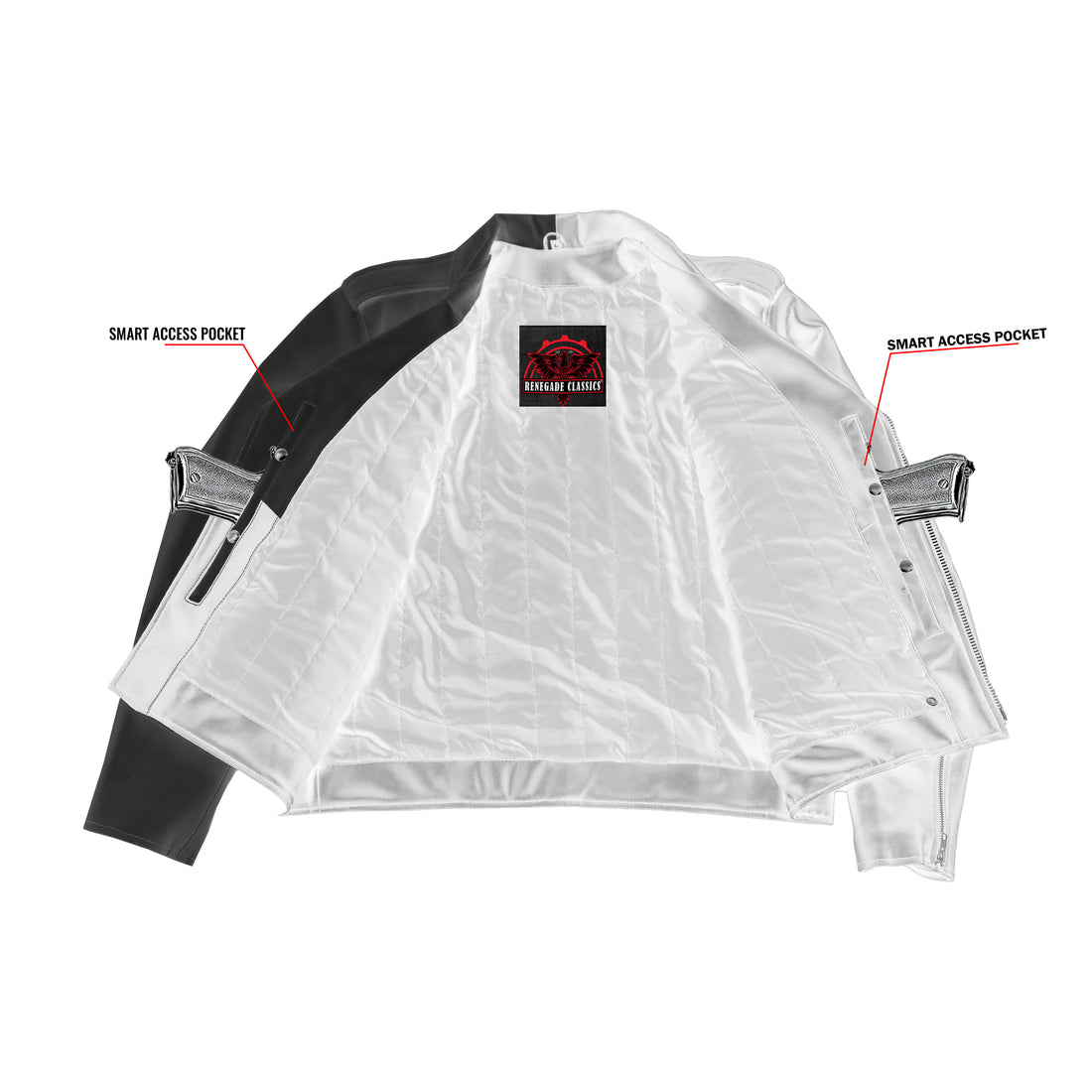 Gravepath – Men’s Faux Leather Motorcycle Jacket