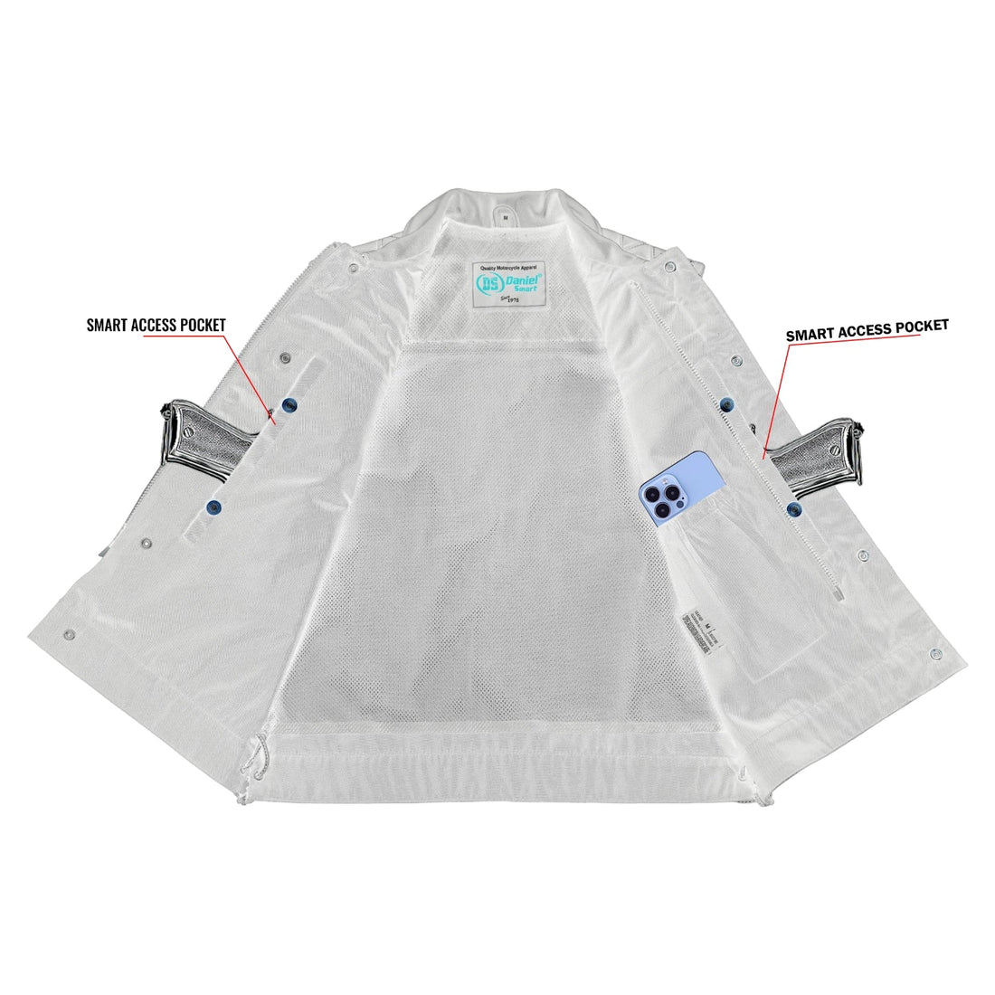 Gray Gunner – Men’s Leather and Denim Vest