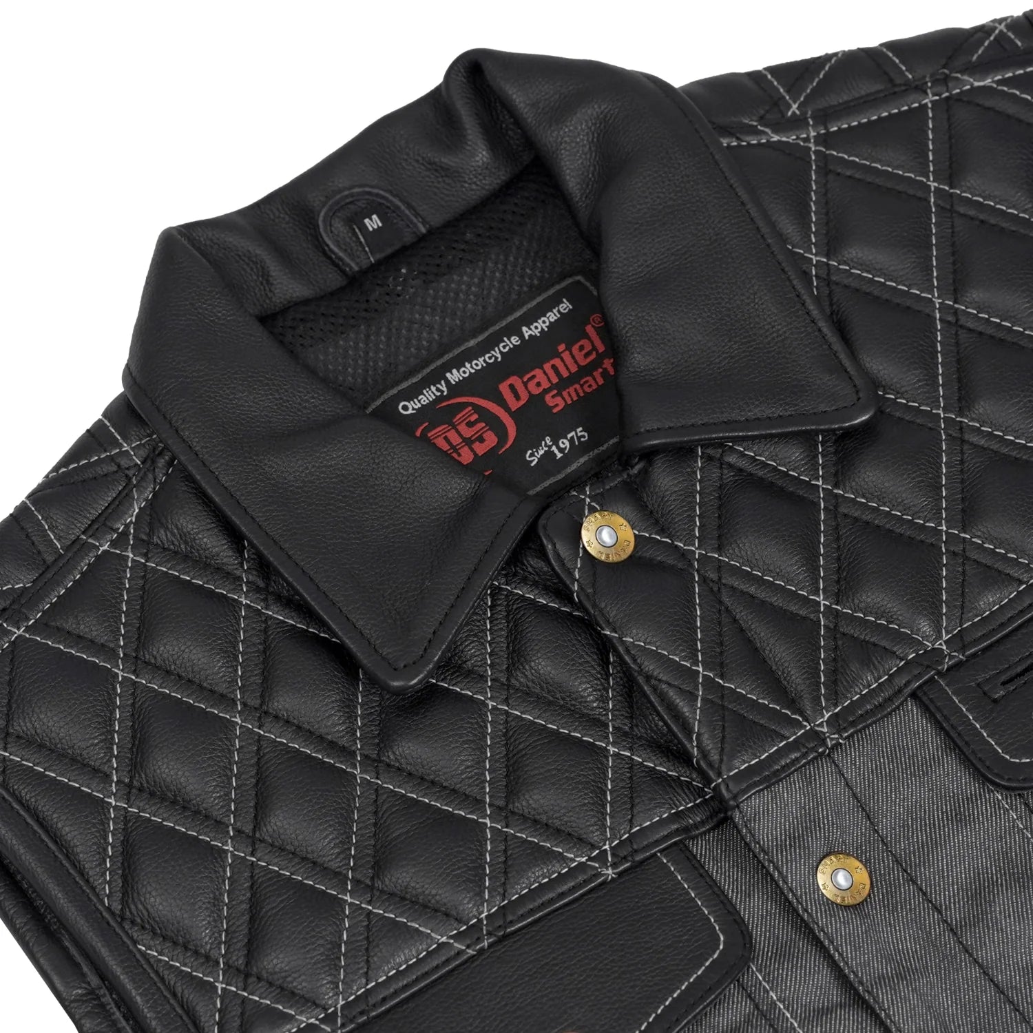 Gray Gunner – Men’s Leather and Denim Vest