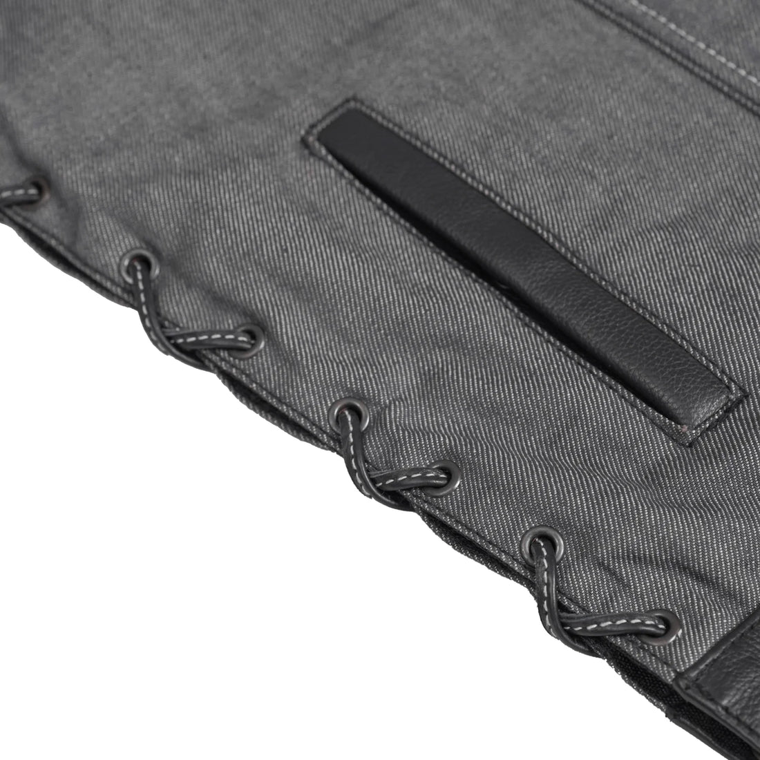 Gray Gunner – Men’s Leather and Denim Vest