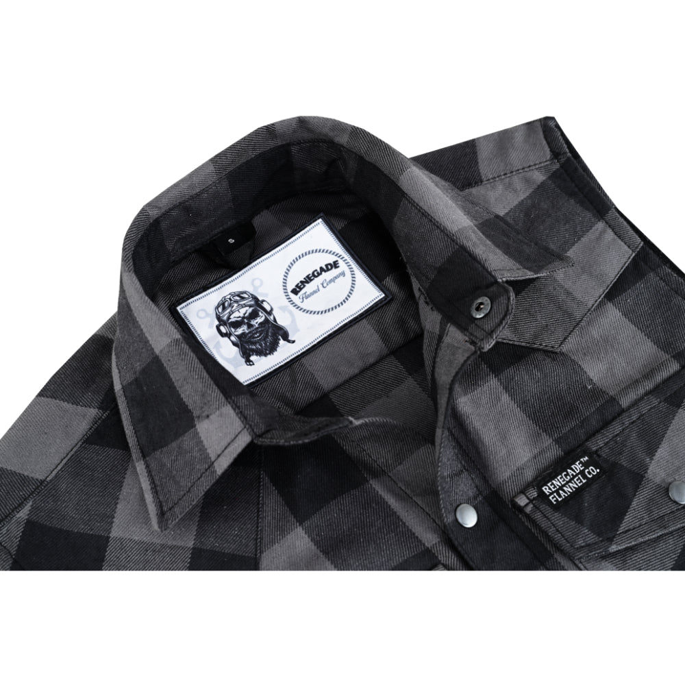 Men’s Gray Black Sleeveless Flannel LVAD Gear Flannel