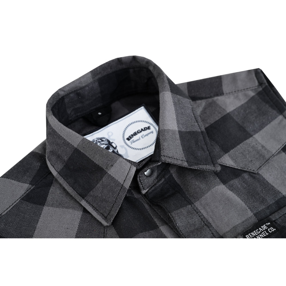 Men’s Gray Black Sleeveless Flannel LVAD Gear Flannel