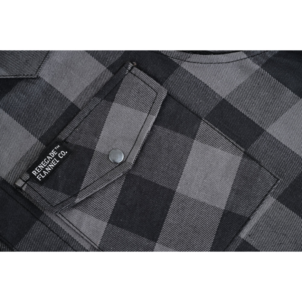 Men’s Gray Black Sleeveless Flannel LVAD Gear Flannel