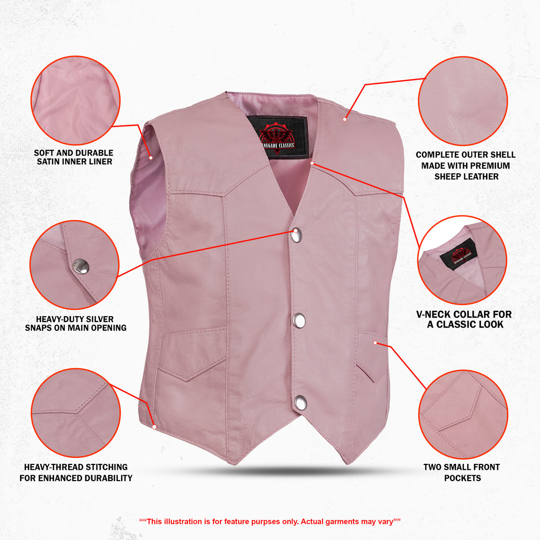 Hazel - Kid’s Leather Vest