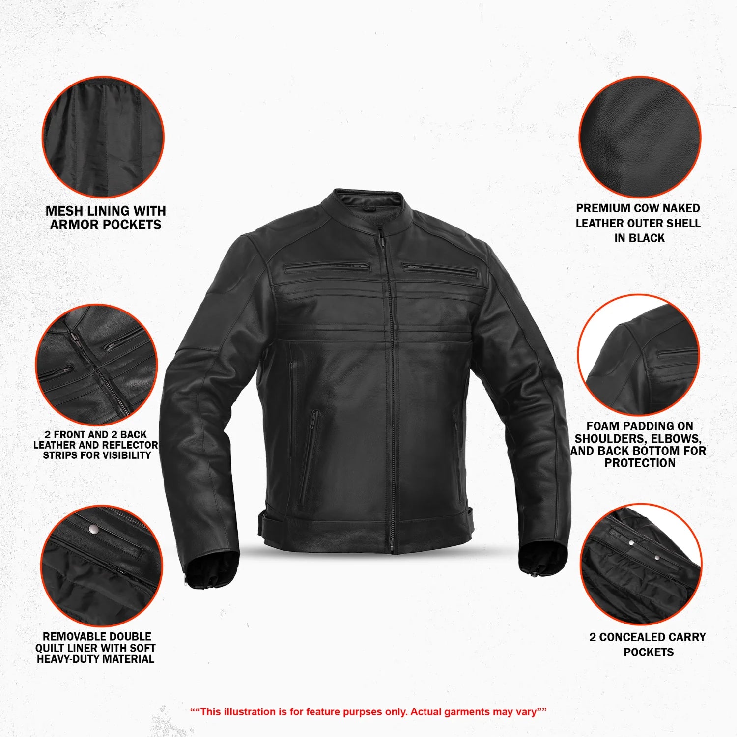 Highmile – Men’s Leather Motorcycle Jacket