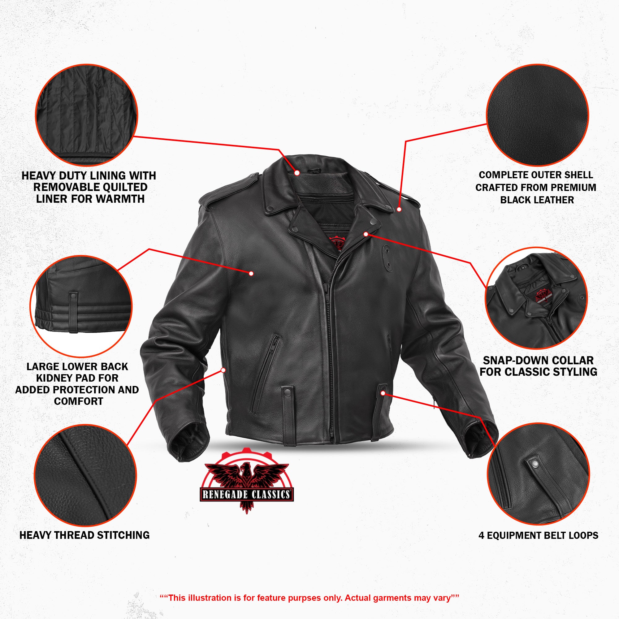 Law Line – Men’s Leather Motorcycle Jacket