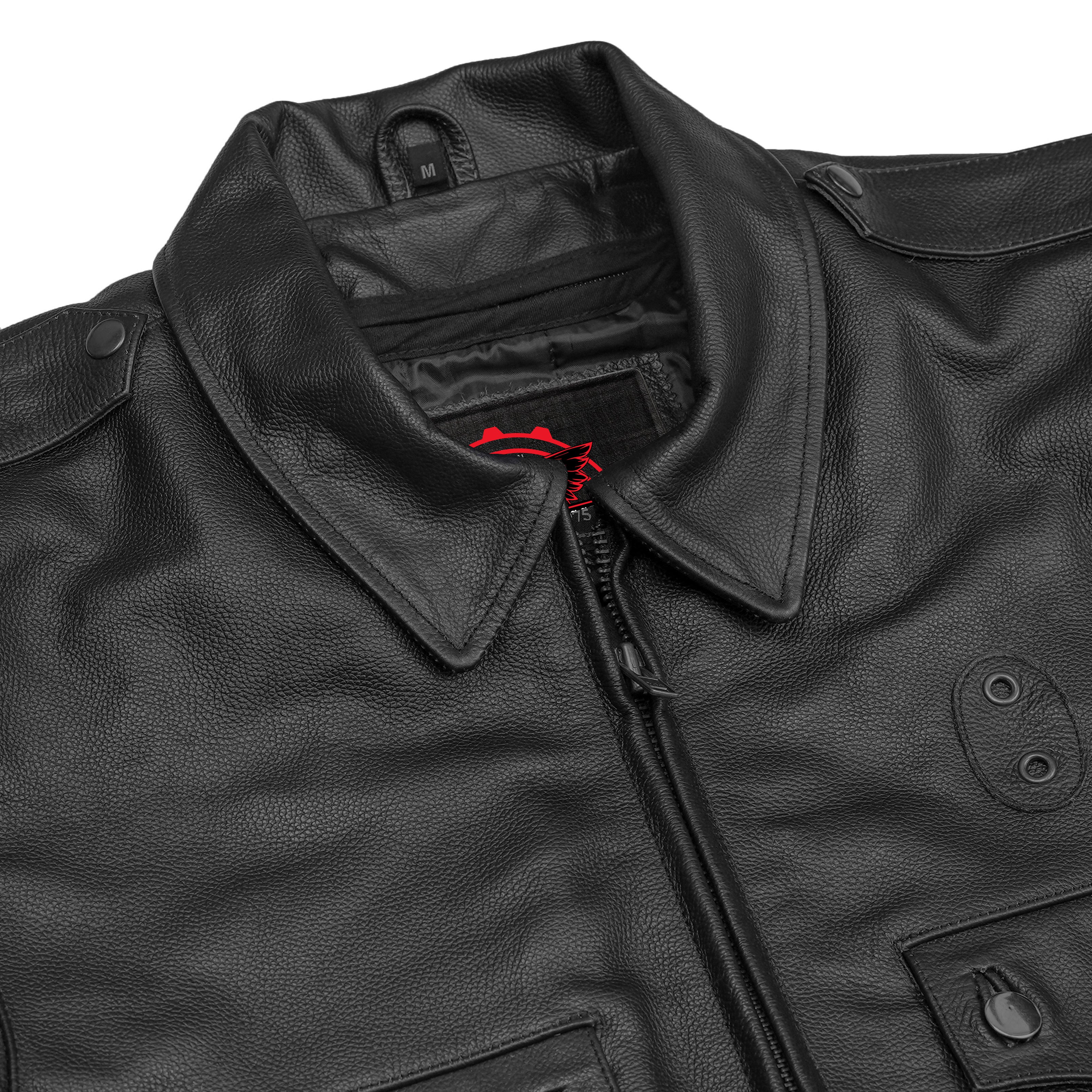 Line Hard – Men’s Leather Motorcycle Jacket