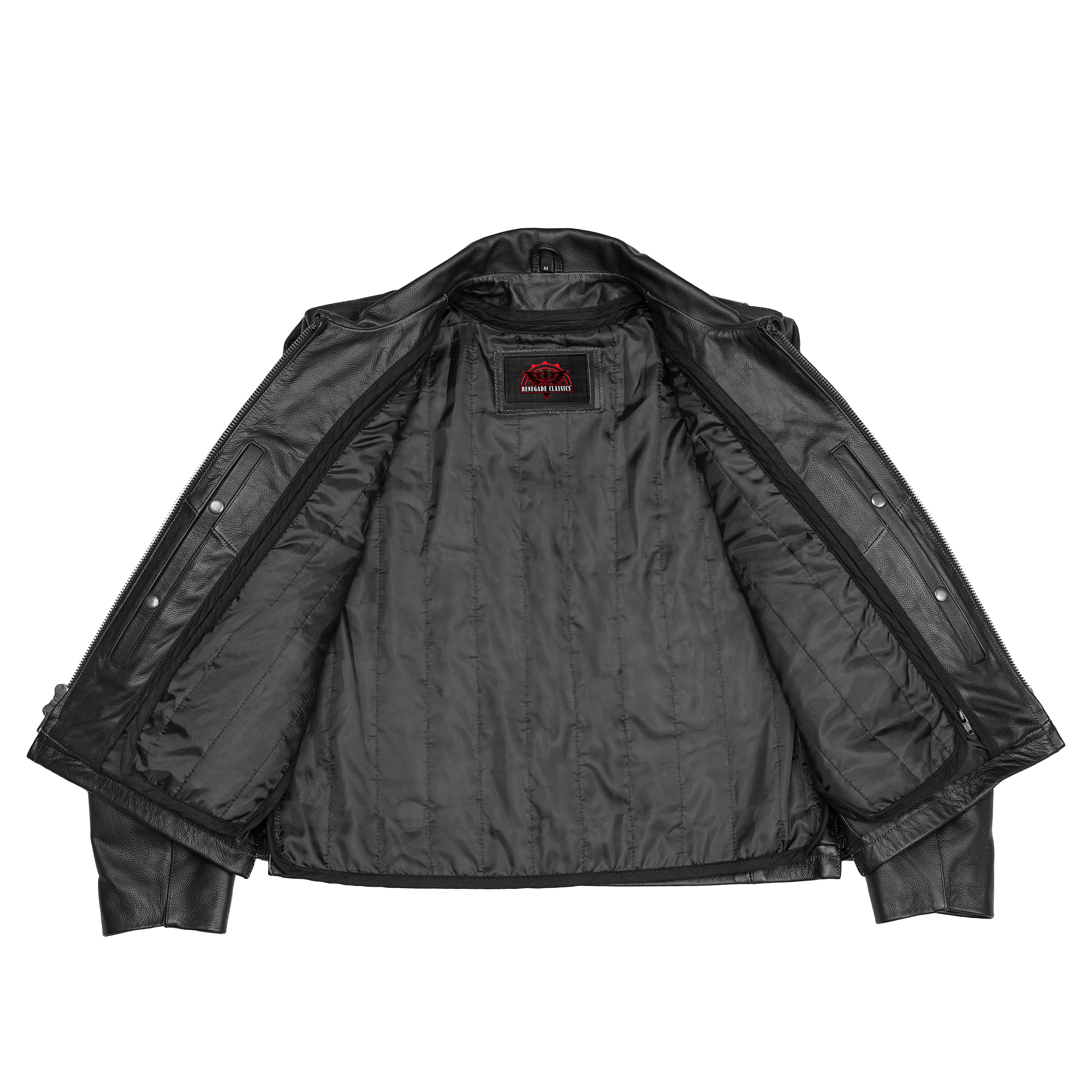 Line Hard – Men’s Leather Motorcycle Jacket