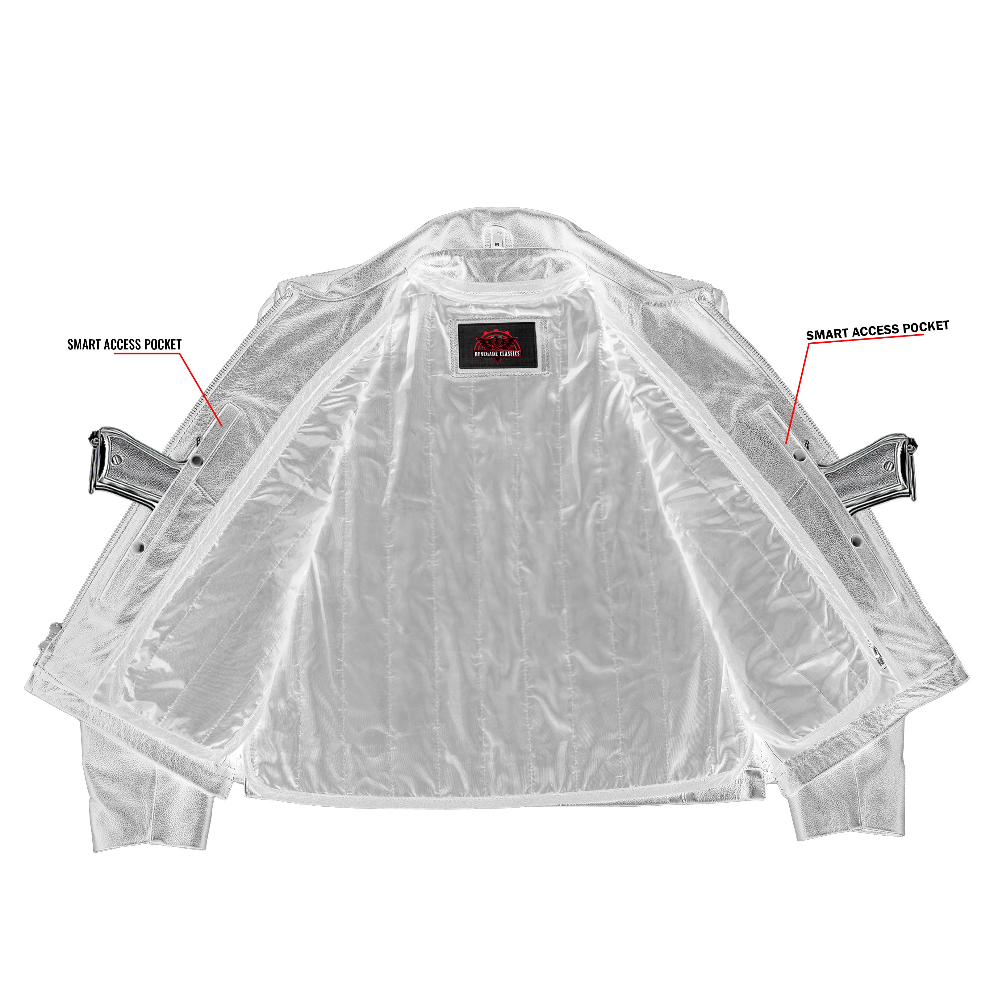 Line Hard – Men’s Leather Motorcycle Jacket