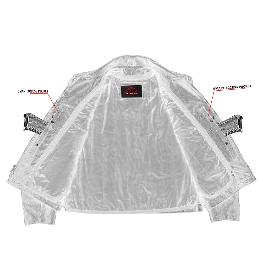 Line Hard – Men’s Leather Motorcycle Jacket