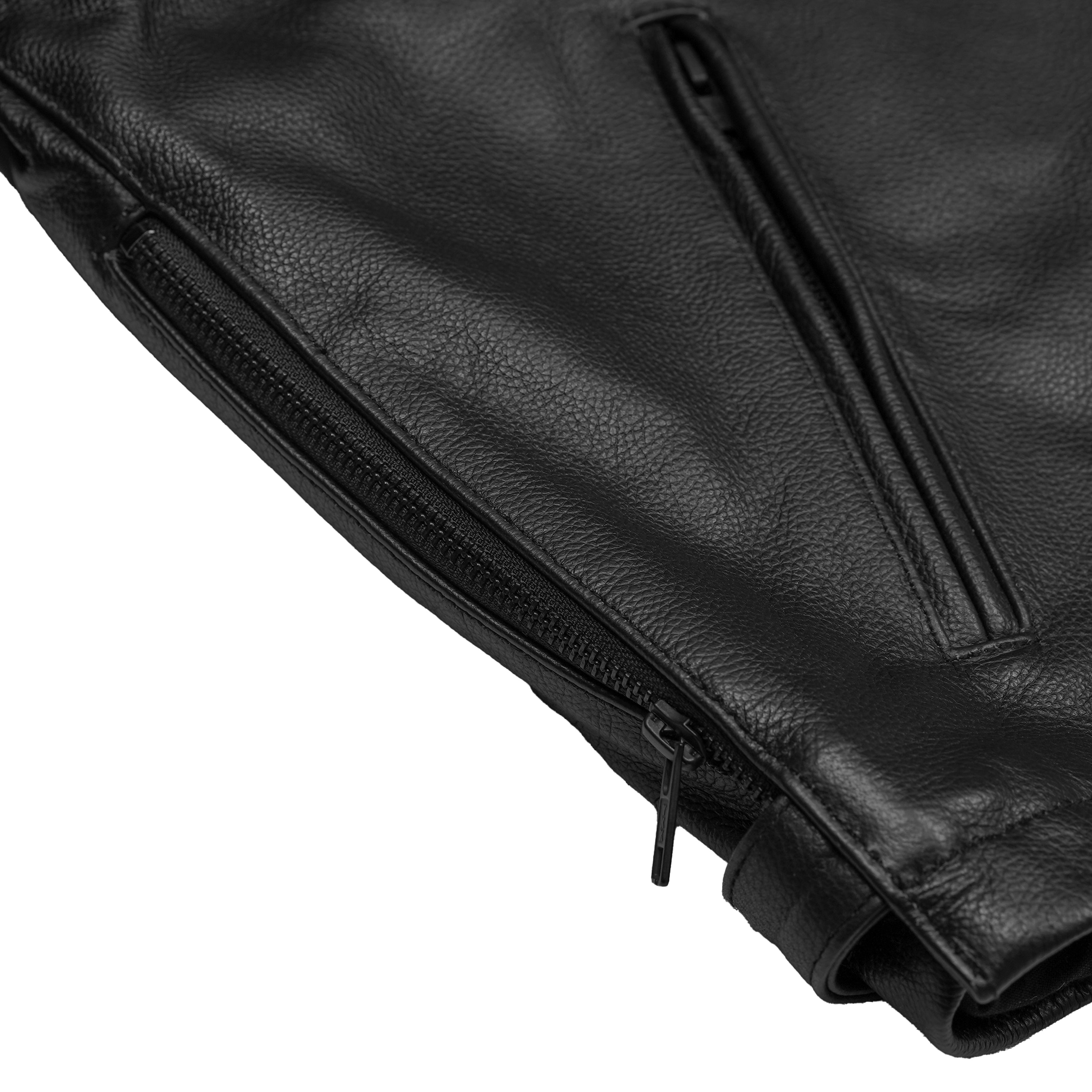 Line Hard – Men’s Leather Motorcycle Jacket