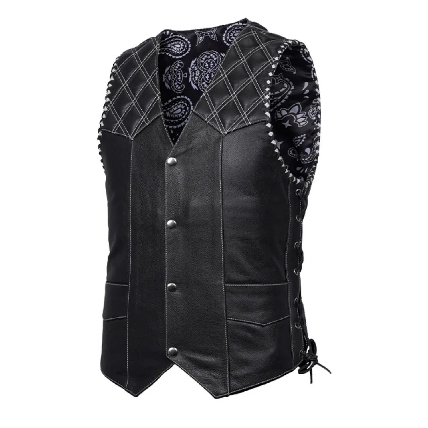 Midnight Thread – Men’s Leather Vest