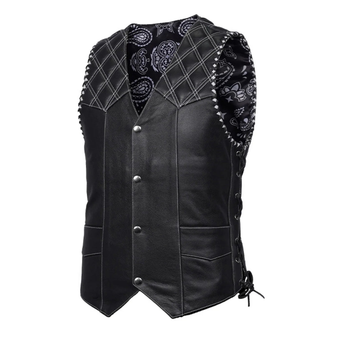 Midnight Thread – Men’s Leather Vest