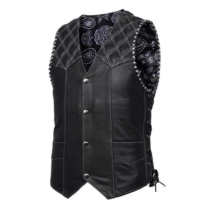 Midnight Thread – Men’s Leather Vest